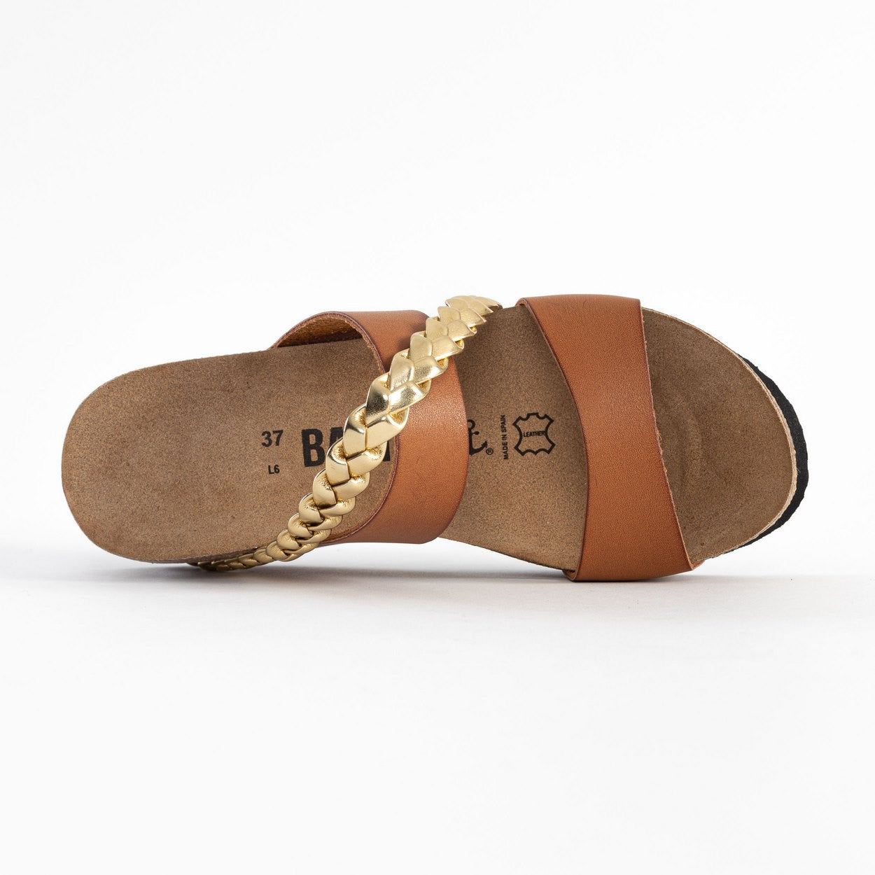 Faro Camel and Gold Wedge and Semi-Wedge Sandals