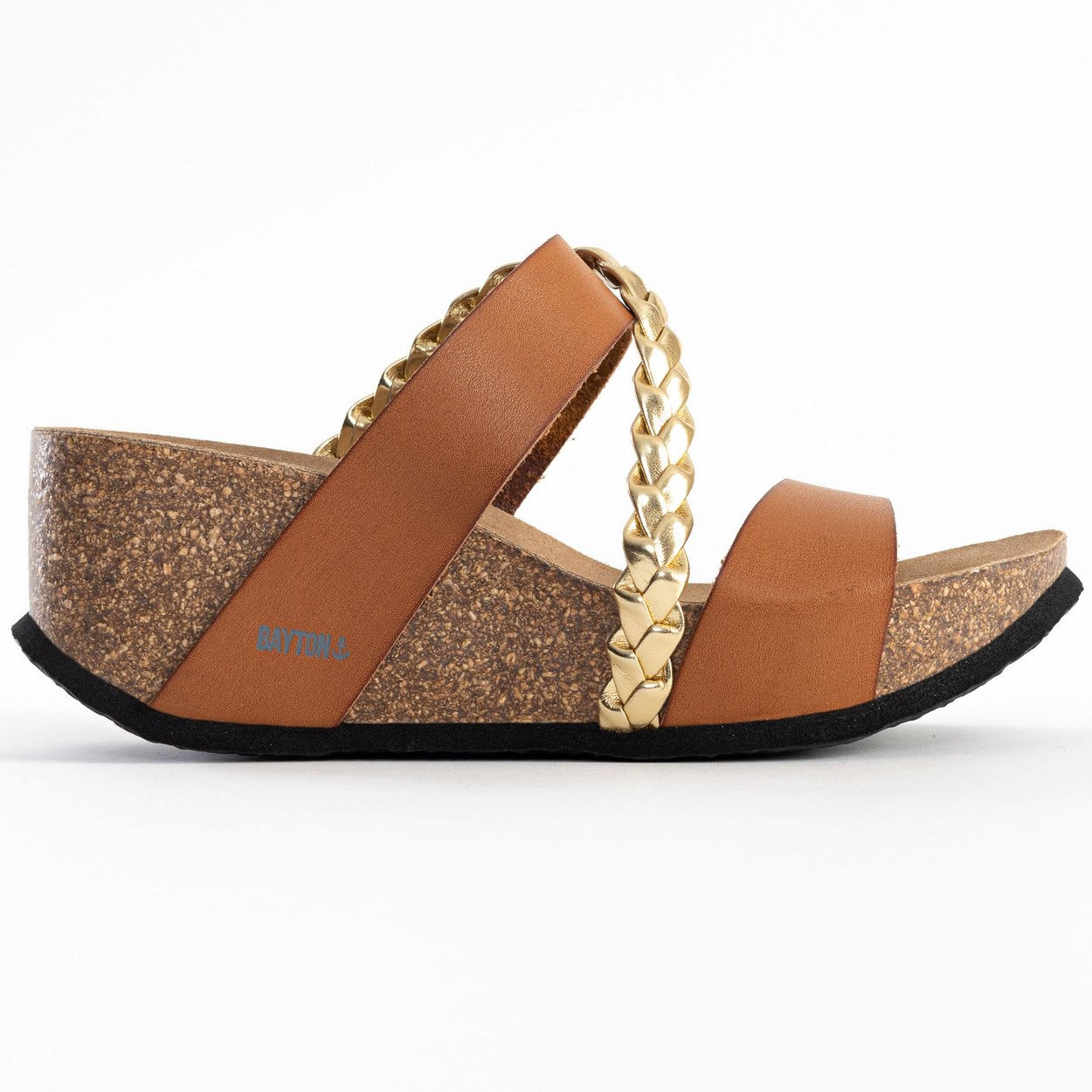Faro Camel and Gold Wedge and Semi-Wedge Sandals