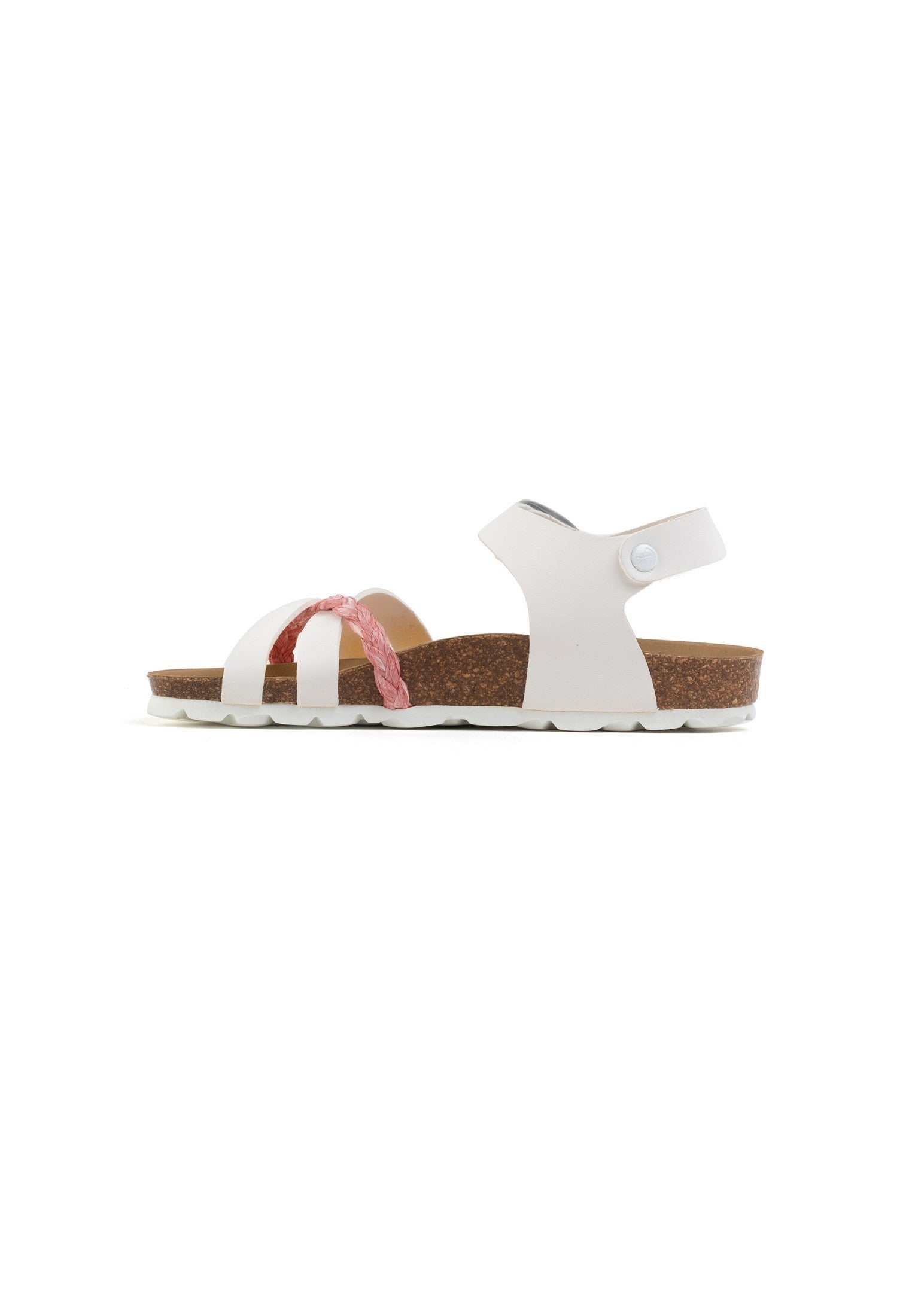 Sandales Multi-Brides Hestia Fuschia Et Blanc