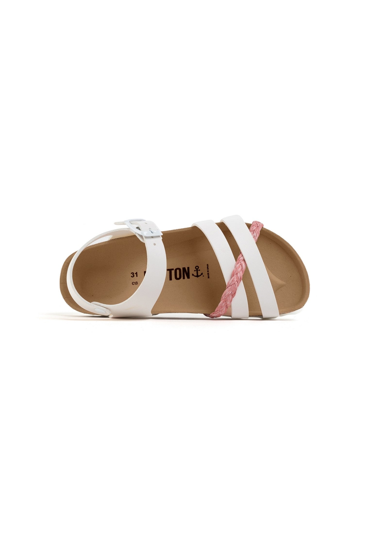 Sandales Multi-Brides Hestia Fuschia Et Blanc