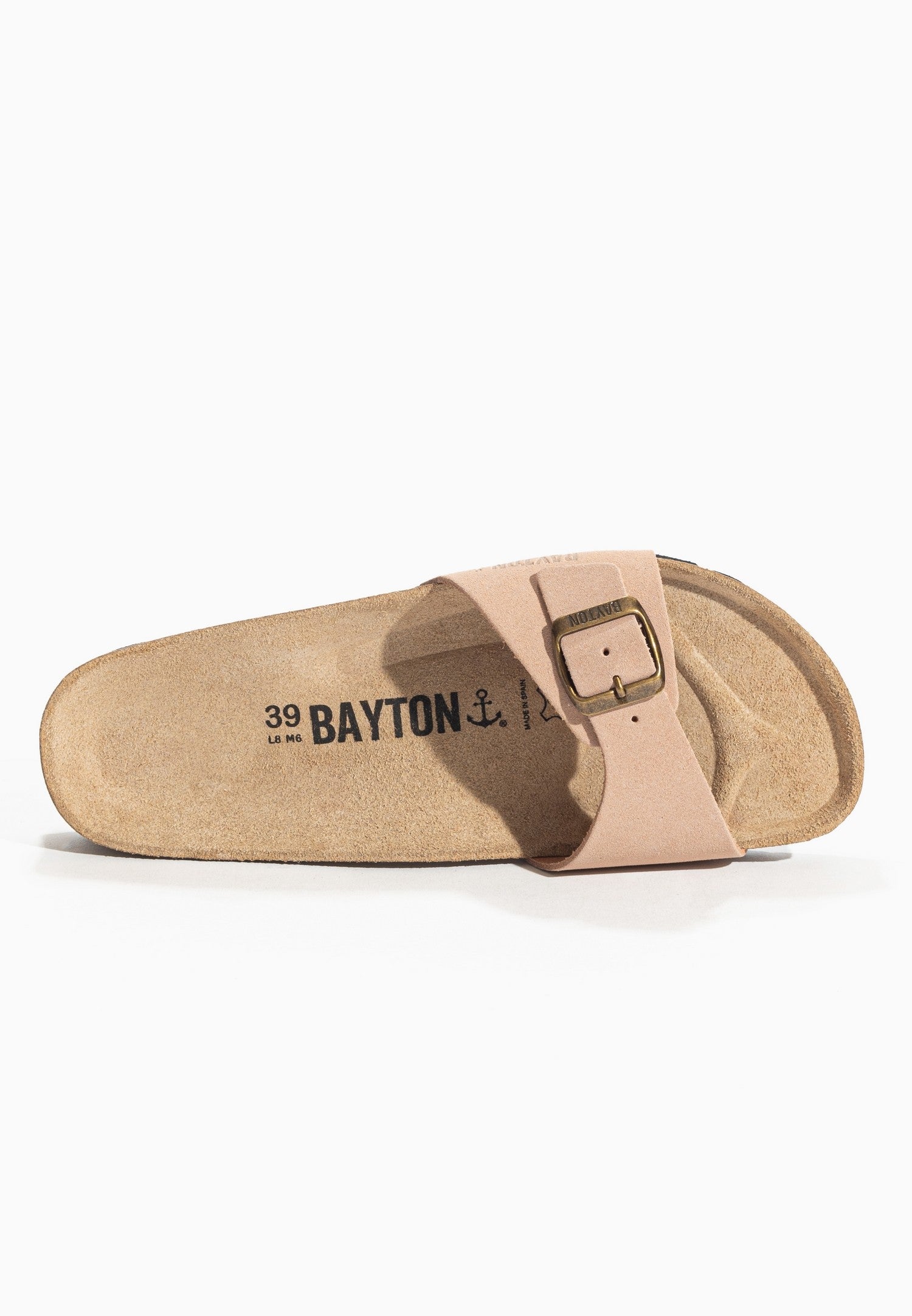 1 Strap Jazz Peach Suede Leather Sandals