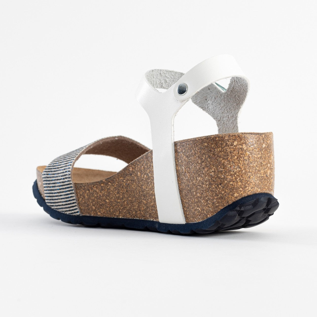 Sandales Julie Blanc Et Anthracite Compensées et Semi-compensées