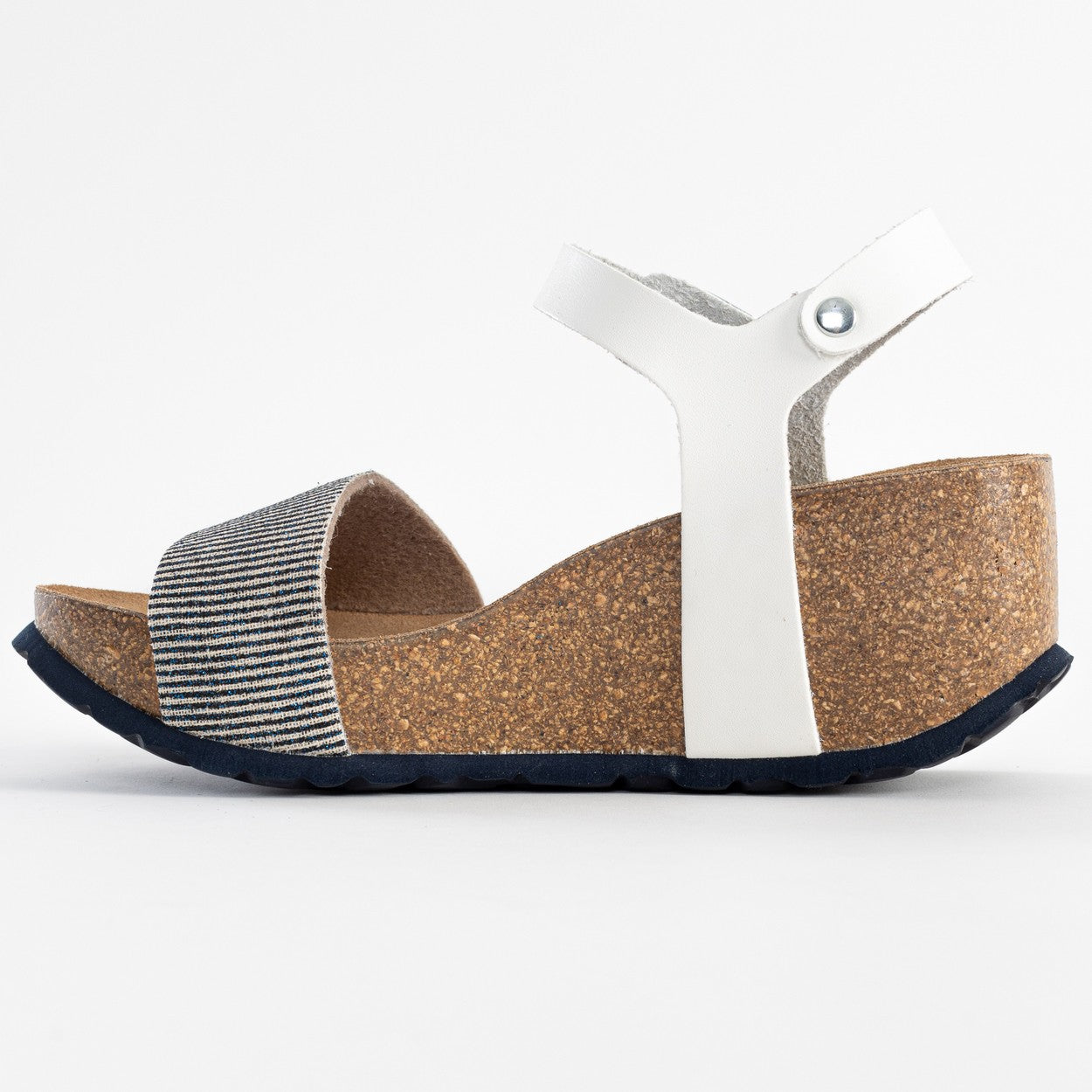 Sandales Julie Blanc Et Anthracite Compensées et Semi-compensées