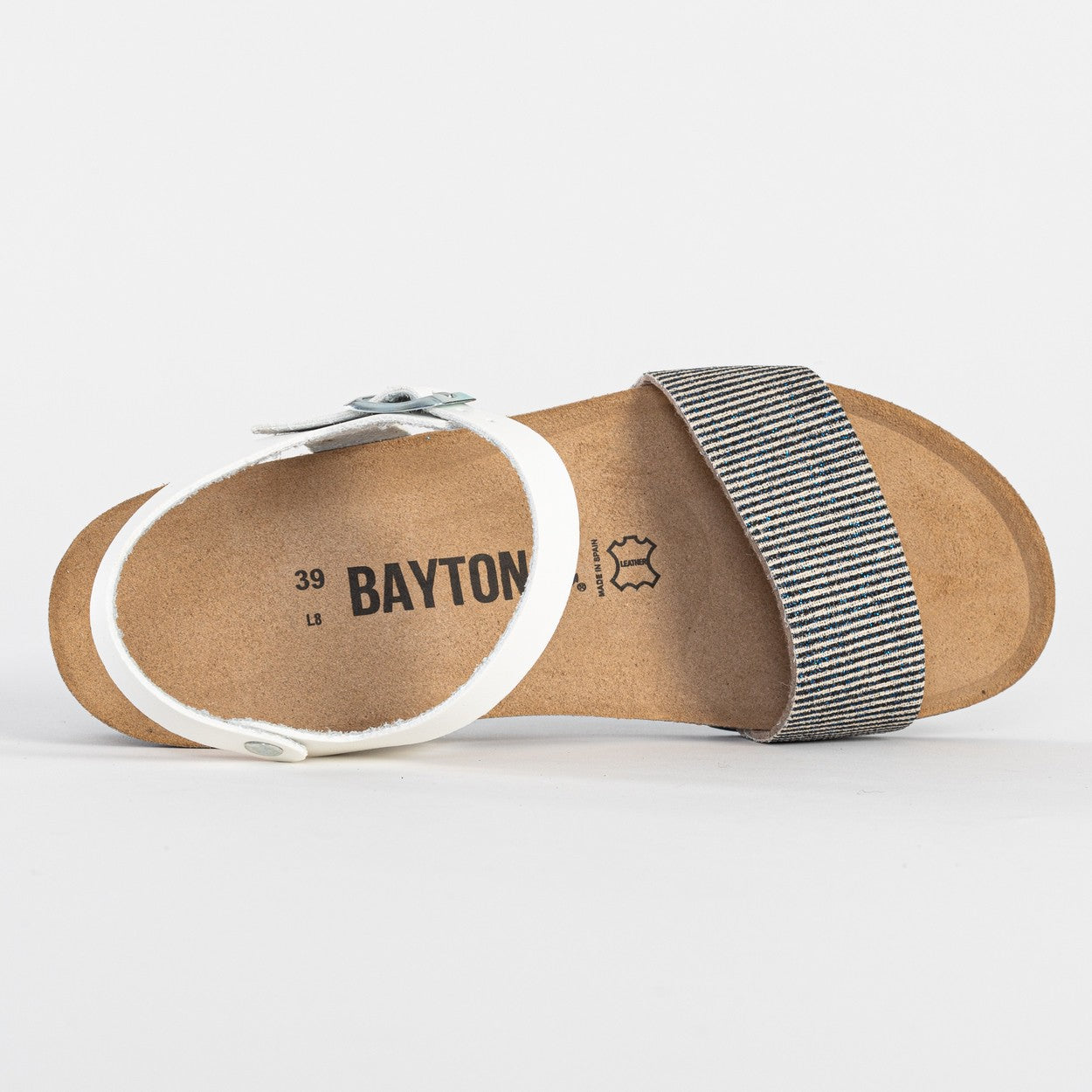 Sandales Leganes Blanc Et Bleu Marine Compensées et Semi-compensées