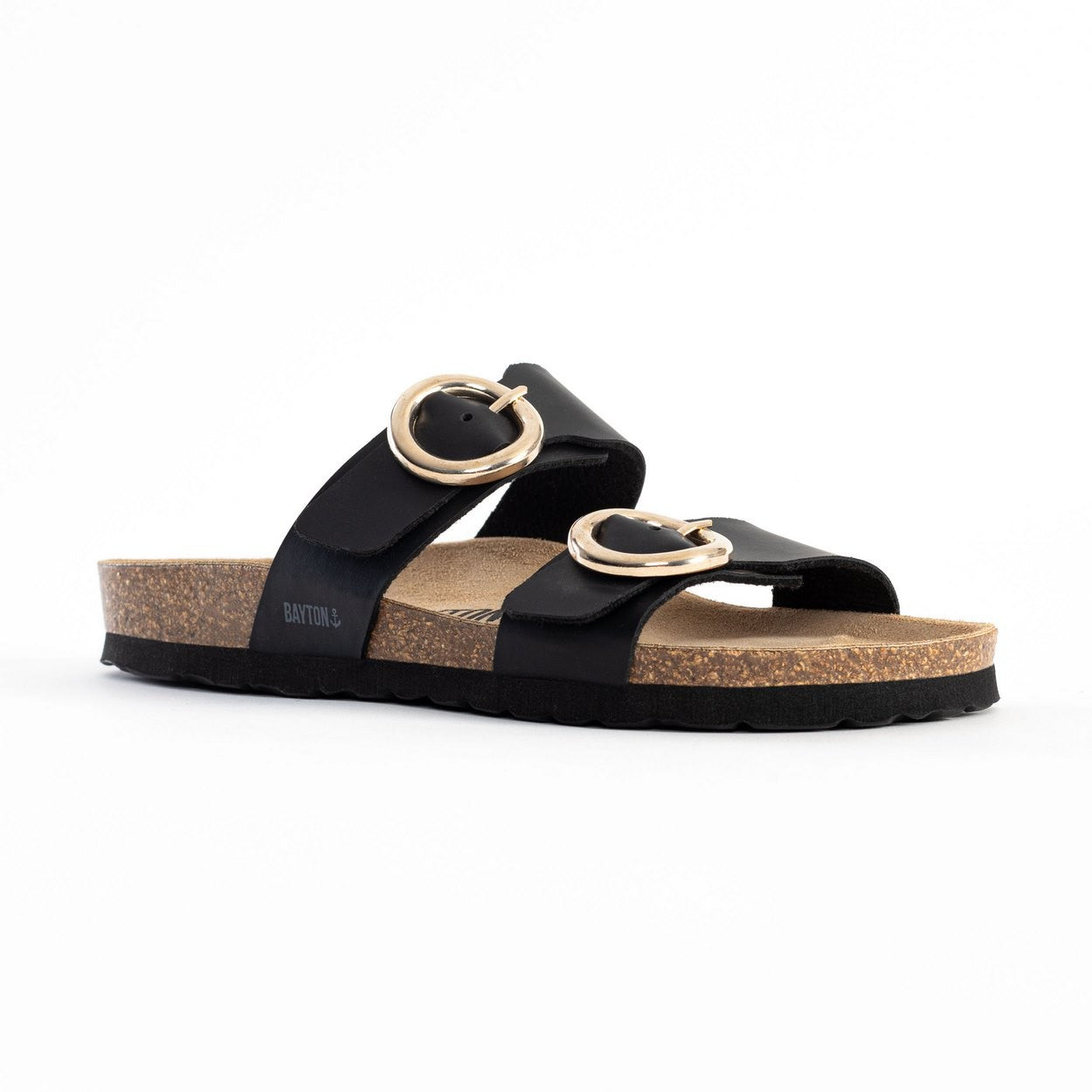 Sandales-2-Brides-Lugo-Noir-Bayton-femme