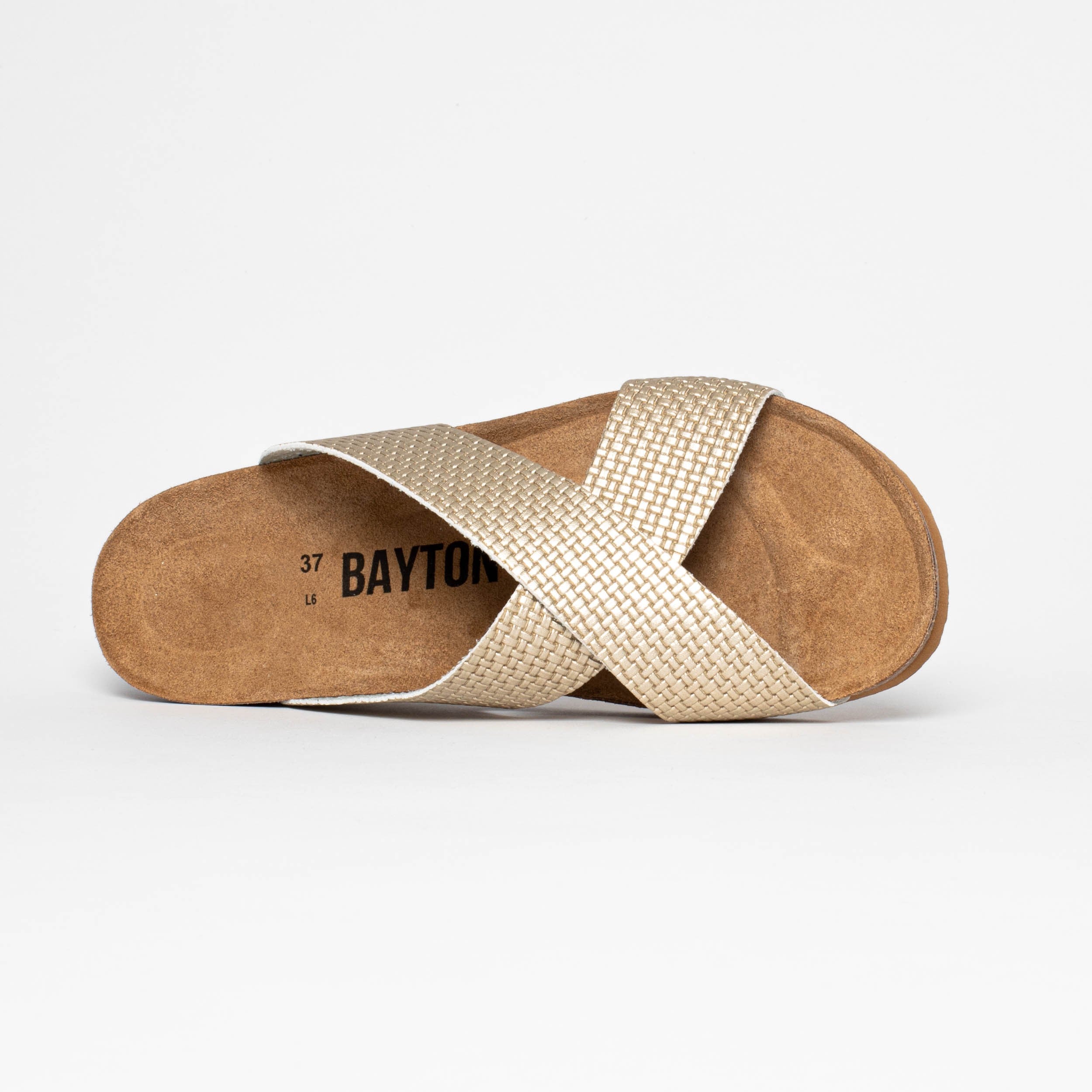 Sandales Marta Dorées Clair Compensées et Semi-compensées