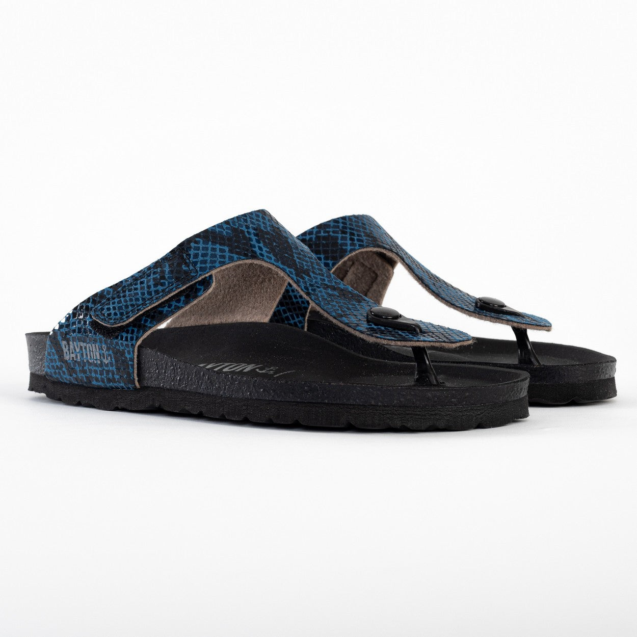 Sandales Mercure Python Bleu à Entre-Doigts