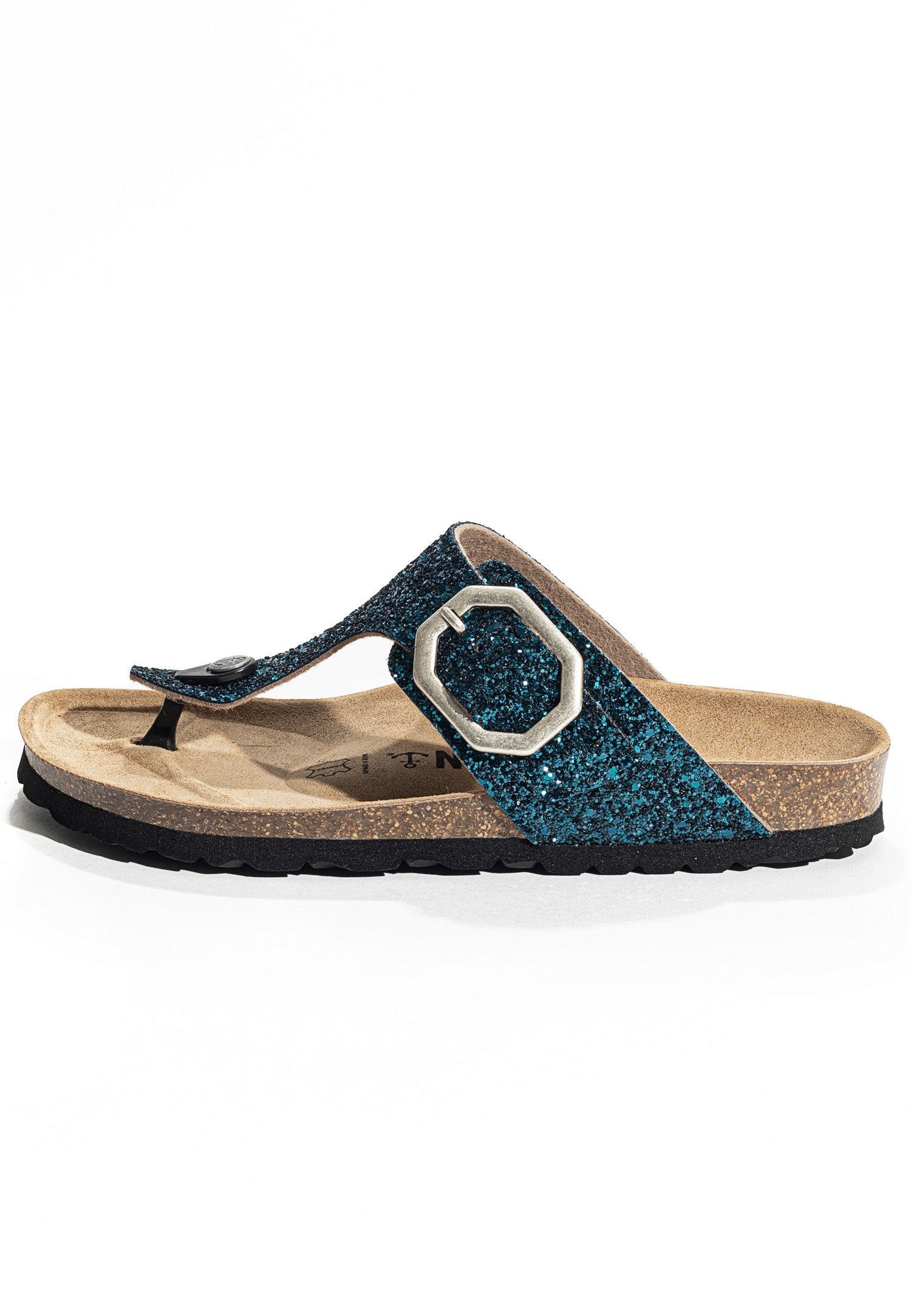 Sandales Mercure Bleu pailleté à Entre-Doigts