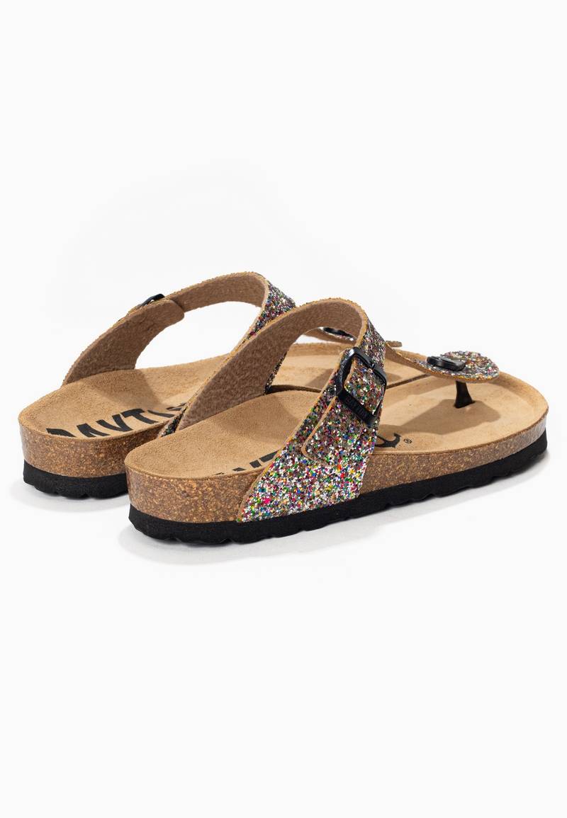 Sandales Mercure Multicolore pailletées à Entre-Doigts