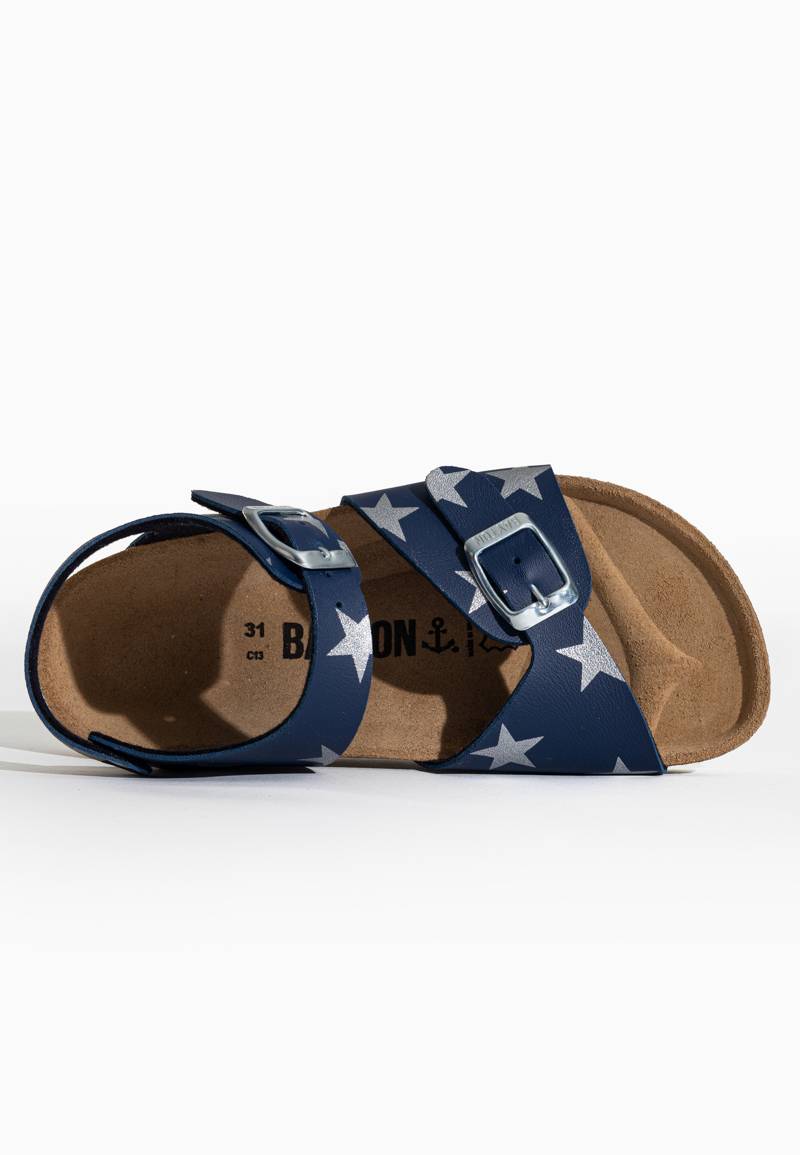 Pegase Navy Blue Multi-Strap Sandals
