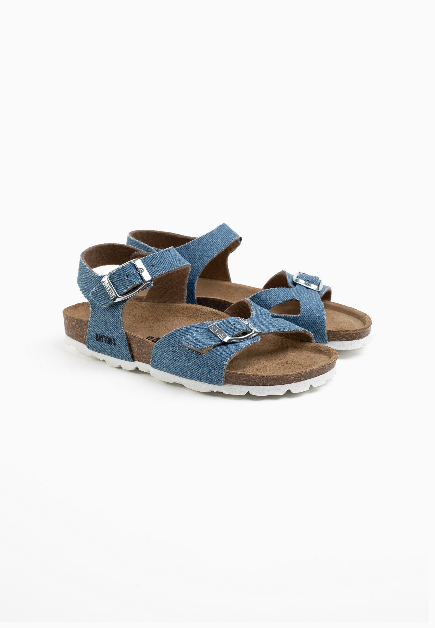 Sandalias Pegase De Denim Azul Claro Con Varias Tiras