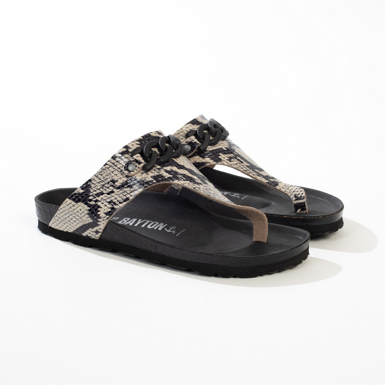 Picola Python Toe-Strap Sandals