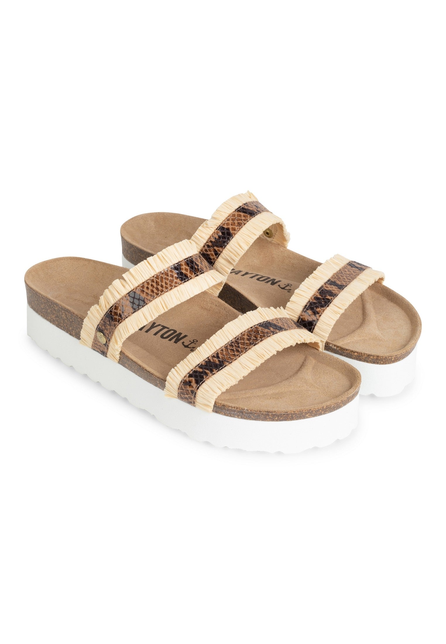 Sandales-2-Brides-Rozen-Beige-Et-Marron-Bayton-femme