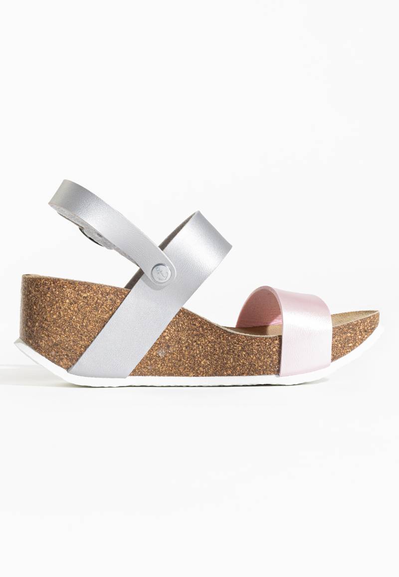 Sandales Selene Argentées Compensées et Semi-compensées