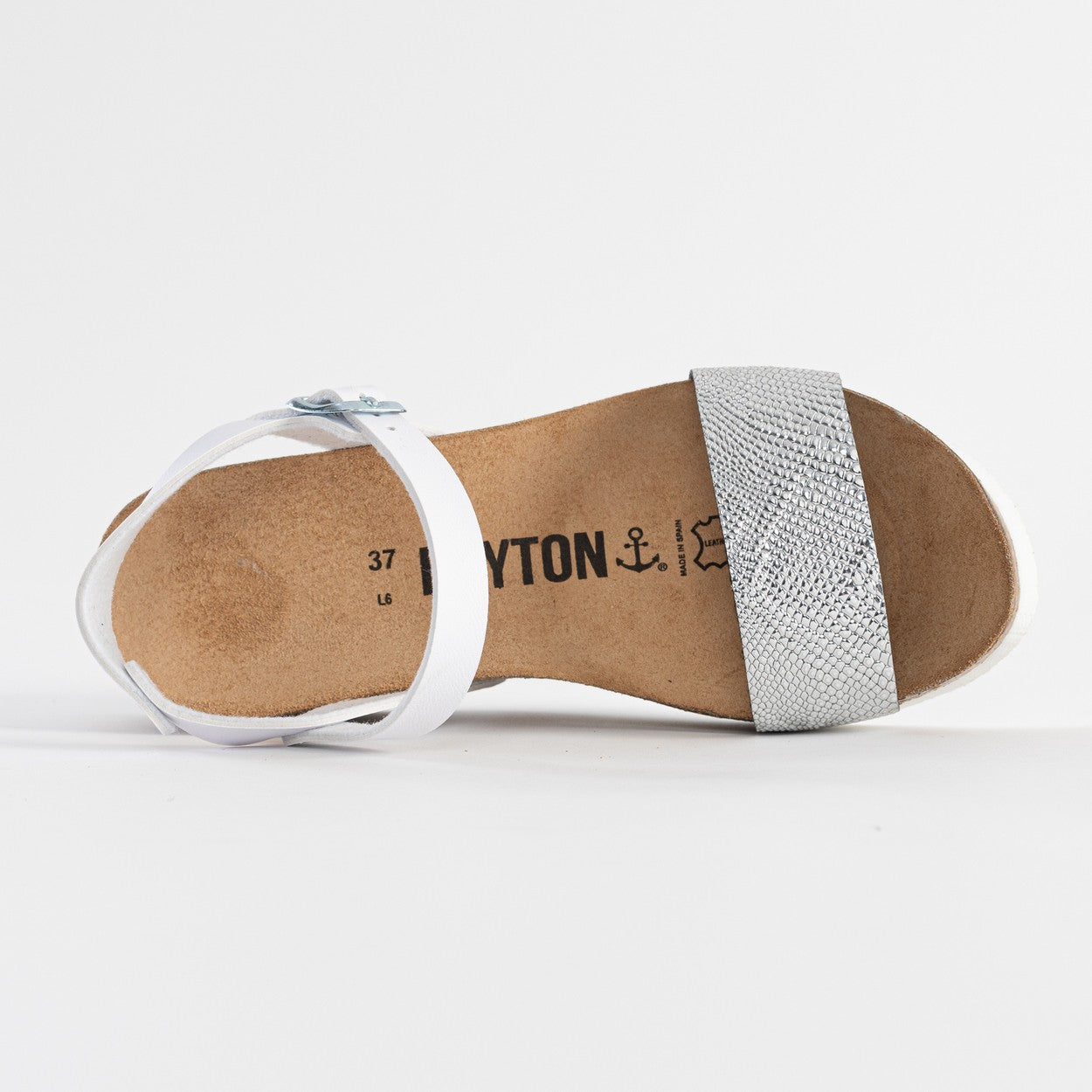 Sandales Toledo Blanc Et Argentées Compensées et Semi-compensées