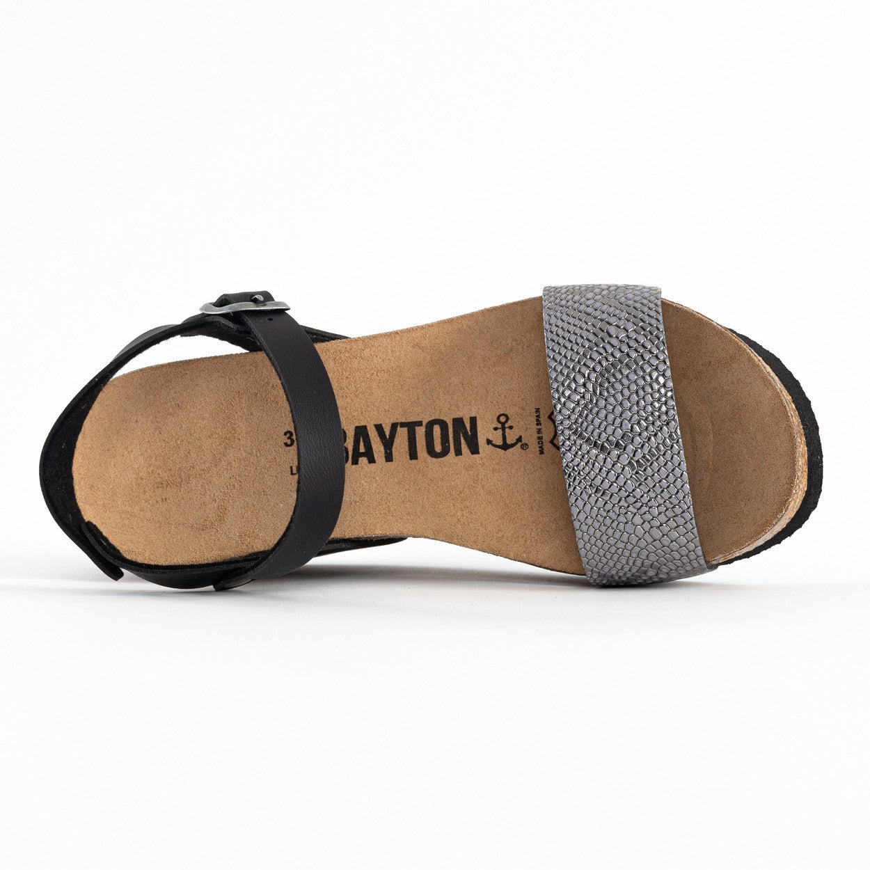 Sandales Toledo Anthracite Et Noir Compensées et Semi-compensées