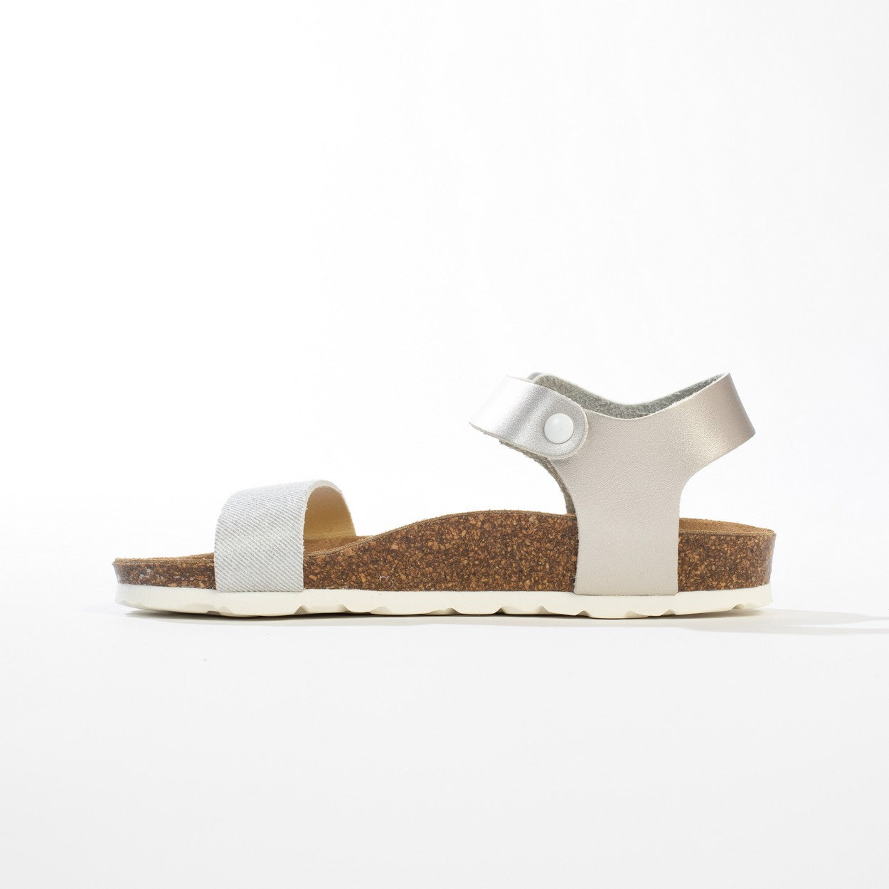 Sandales Multi-Brides Tyche Blanc Et Argentées