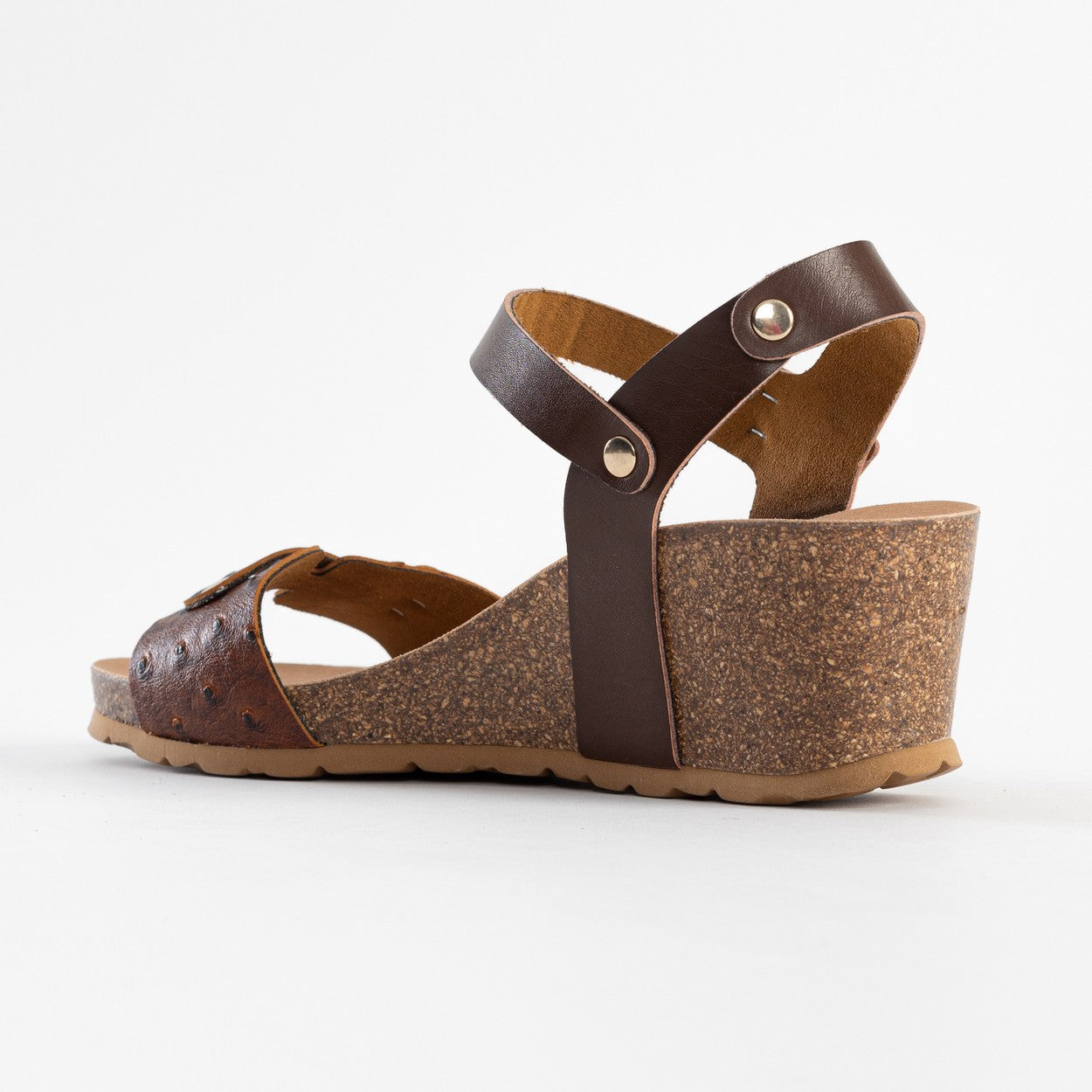 Sandalias Patrizia Cuña Y Semicuña Marrones