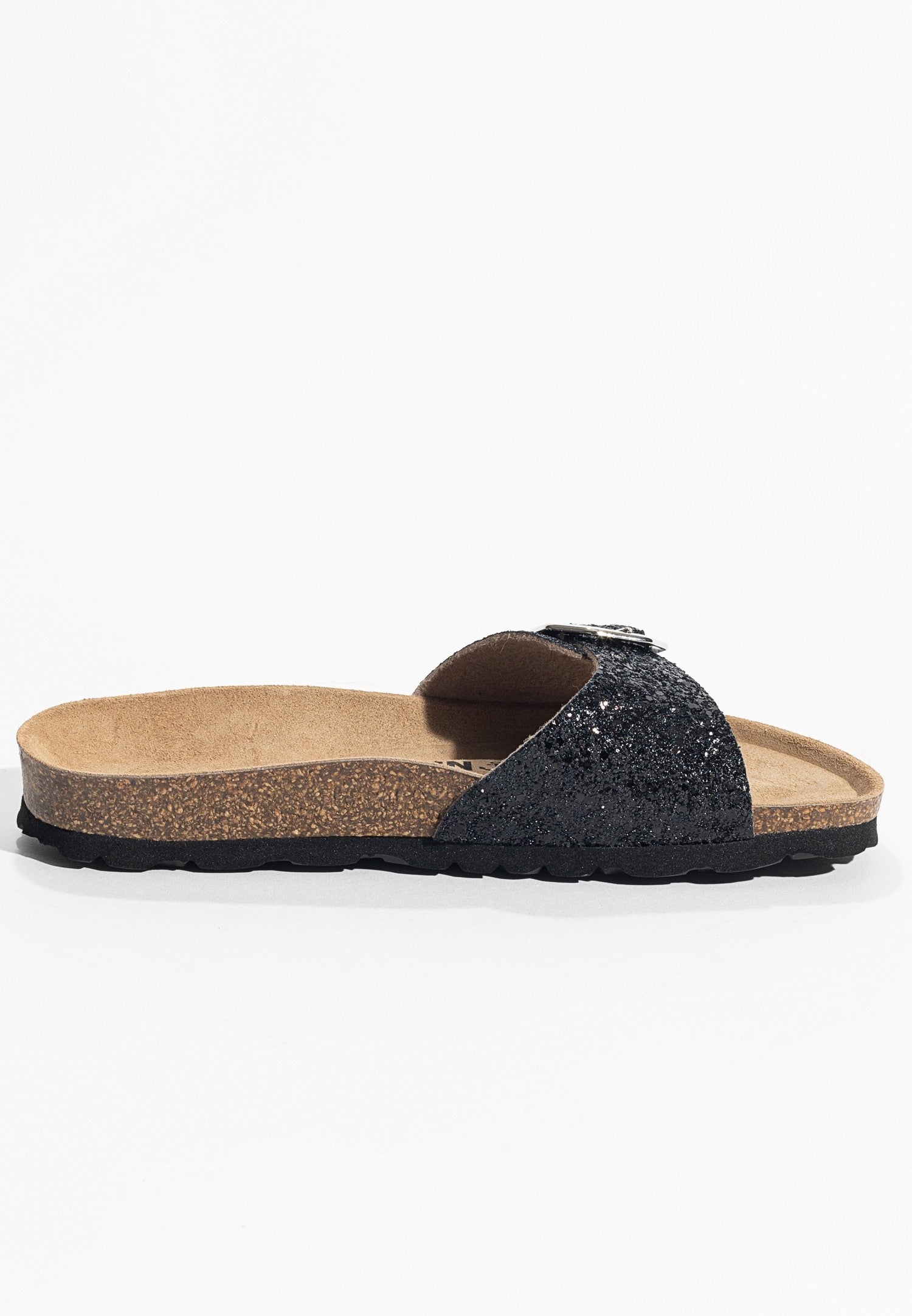Sandales 1 Bride Zephyr Noir pailletée