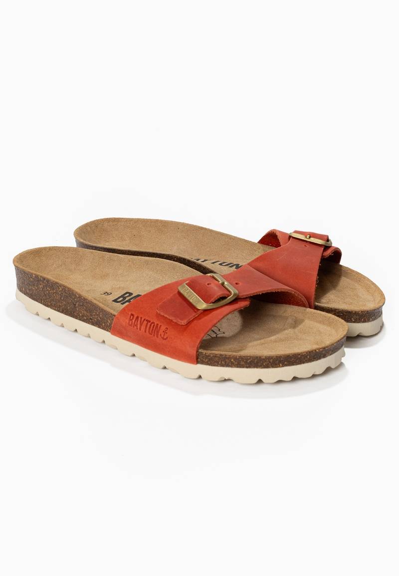 Sandales 1 Bride Zephyr Orange 100% Cuir