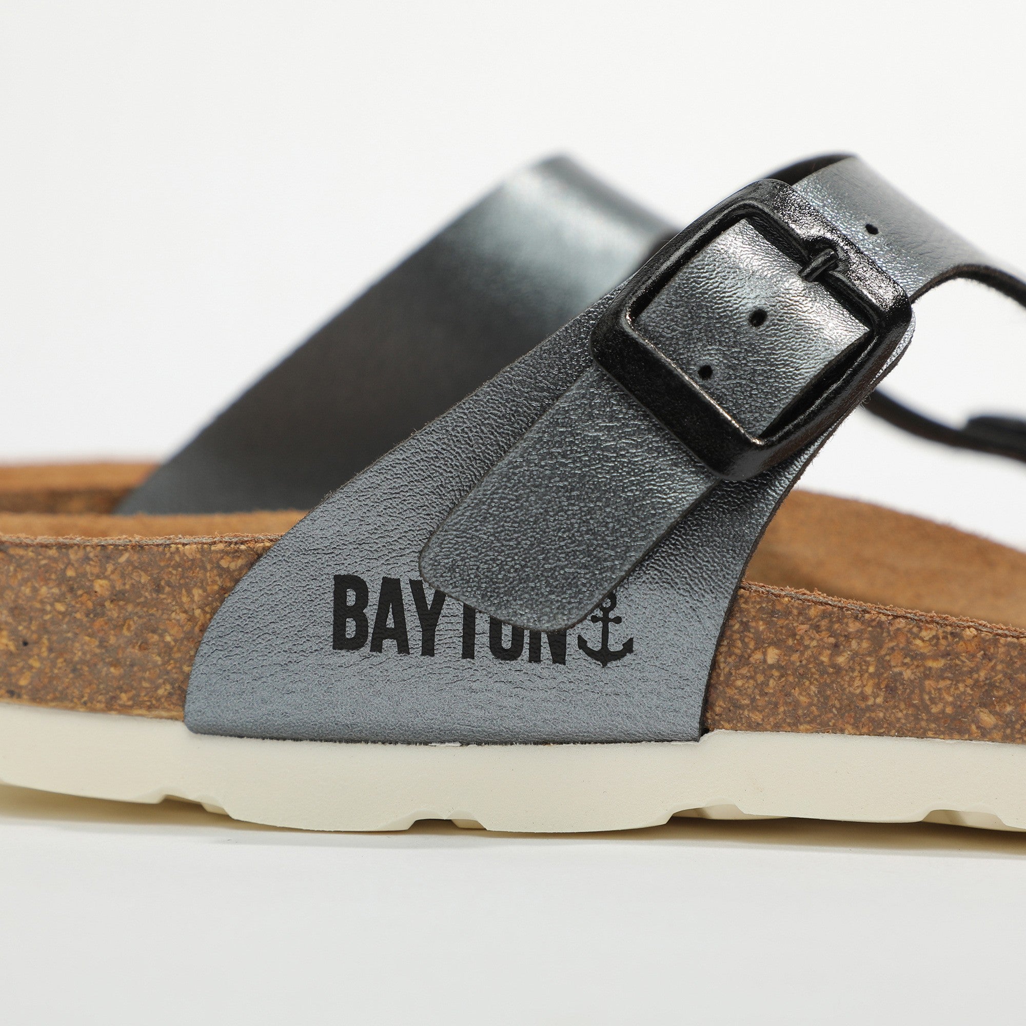 Mercure Anthracite Toe-Thong Sandals