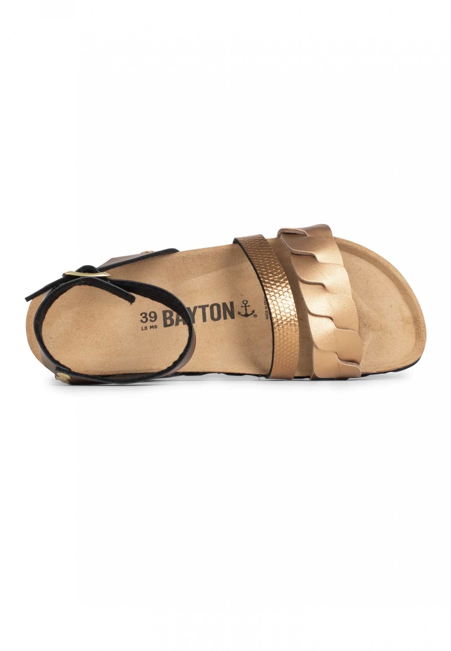 Sandales Capucine Multibrides Bronze Bayton pour Femme