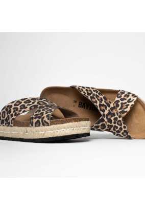 Sandales Penelope à Plateforme Leopard
