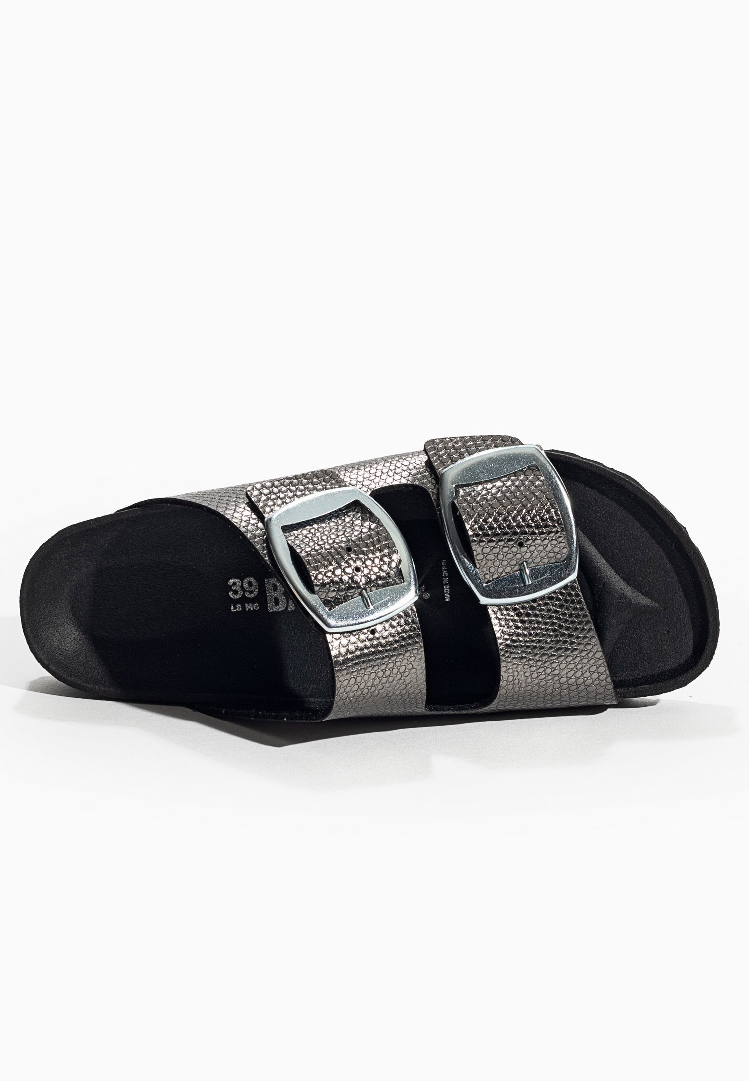 Alicante Silver Dark 2 Strap Sandals