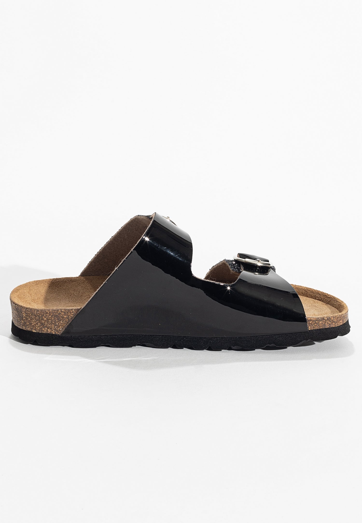 Sandalias Ilithyie Negro y purpurina
