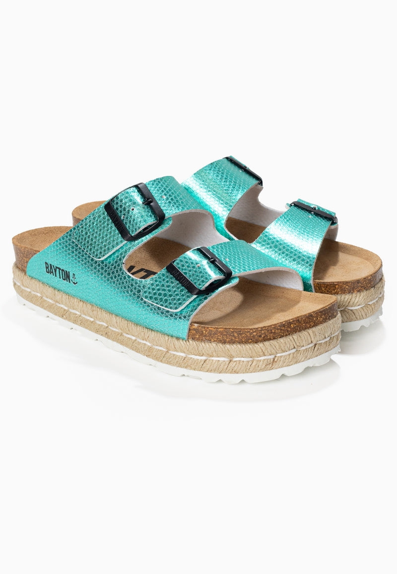 Alcee Mint Platform Sandals