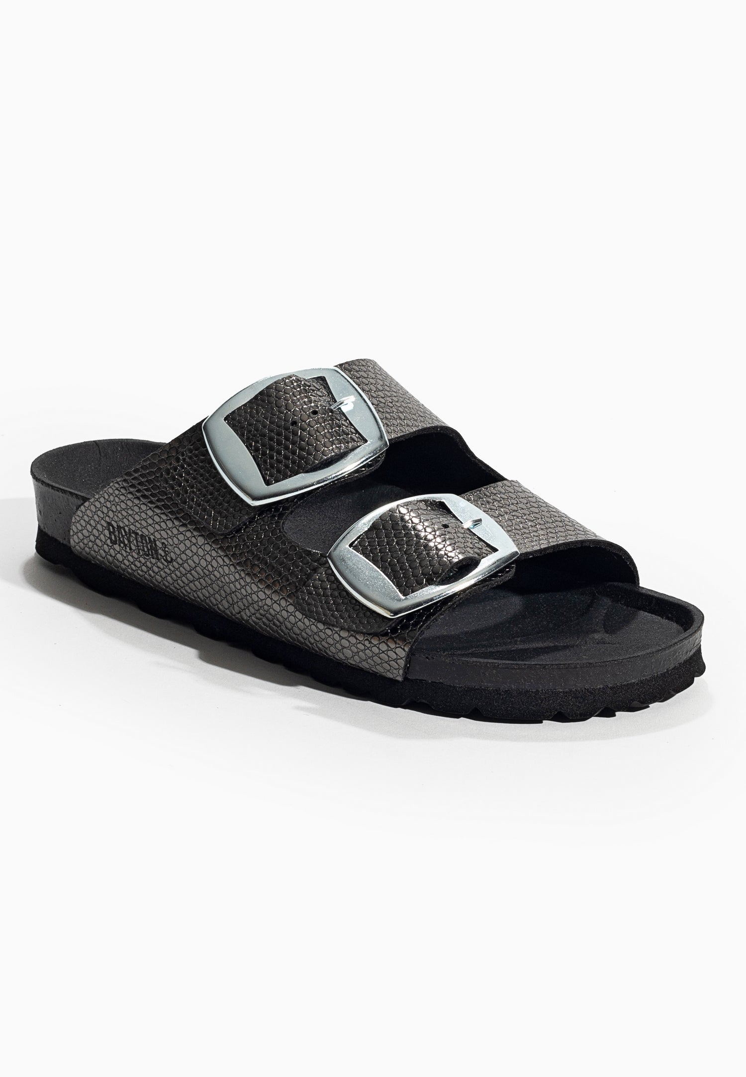 Alicante Silver Dark 2 Strap Sandals
