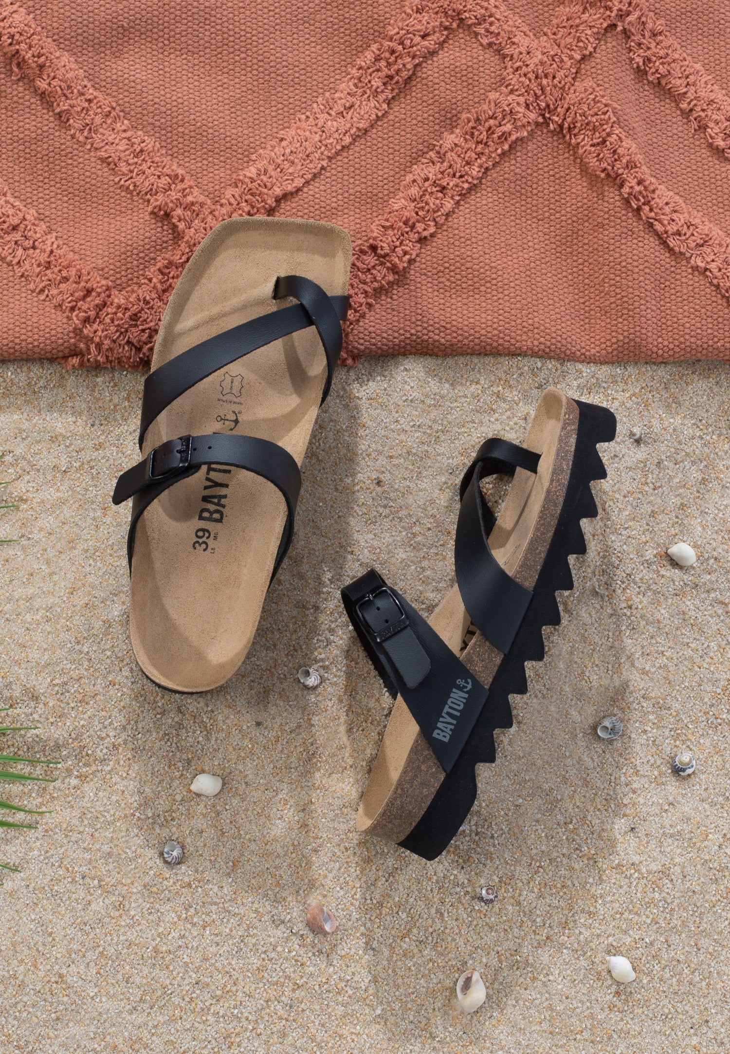 Sandales Andromac Noir à Plateforme