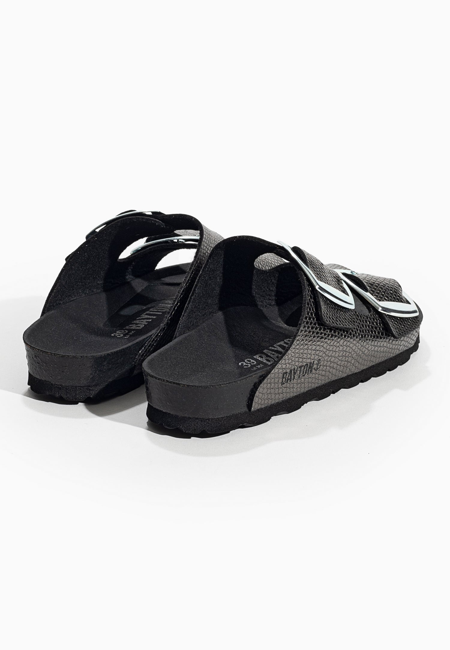 Alicante Silver Dark 2 Strap Sandals