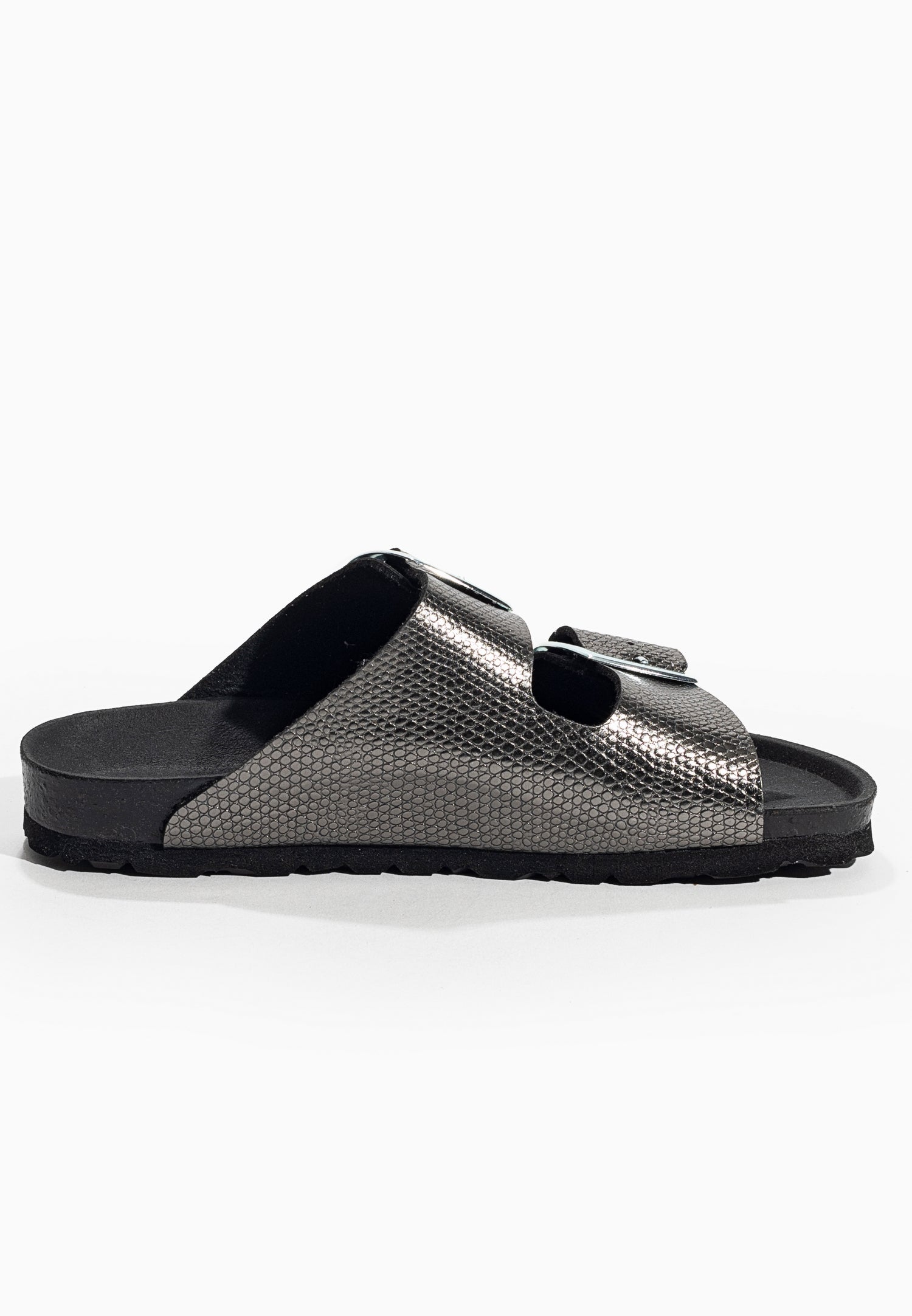 Alicante Silver Dark 2 Strap Sandals