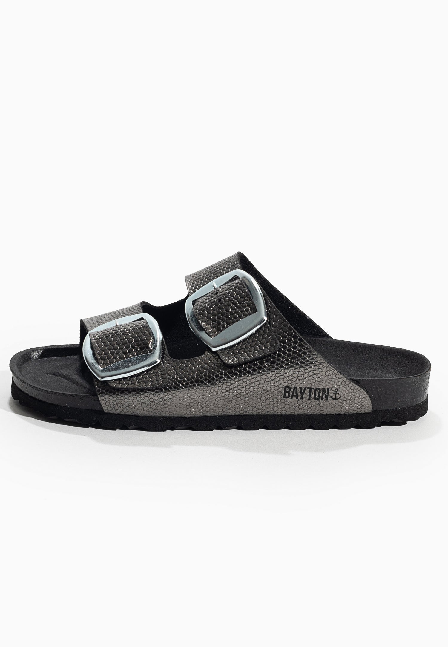 Alicante Silver Dark 2 Strap Sandals