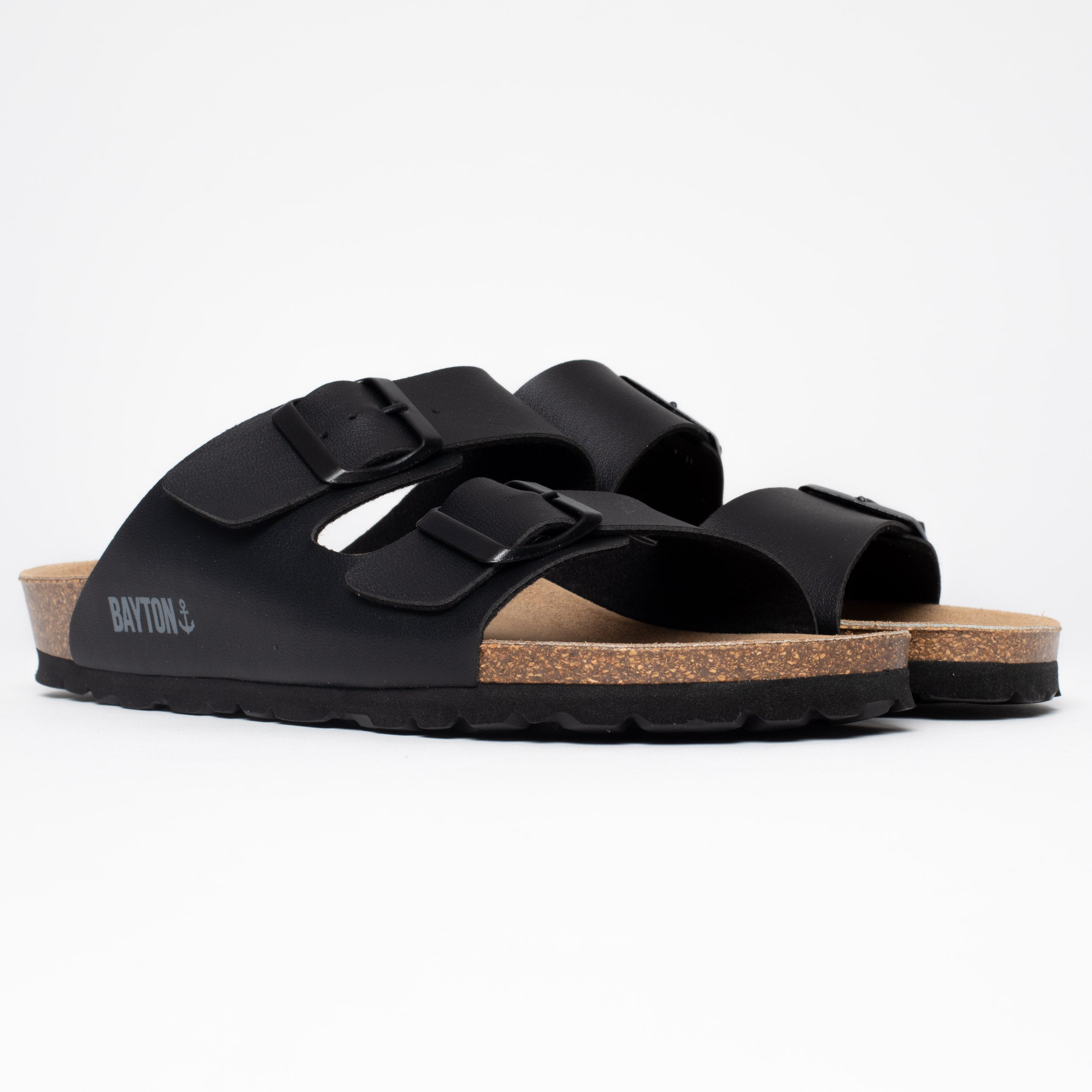 Atlas Black 2 Strap Sandals