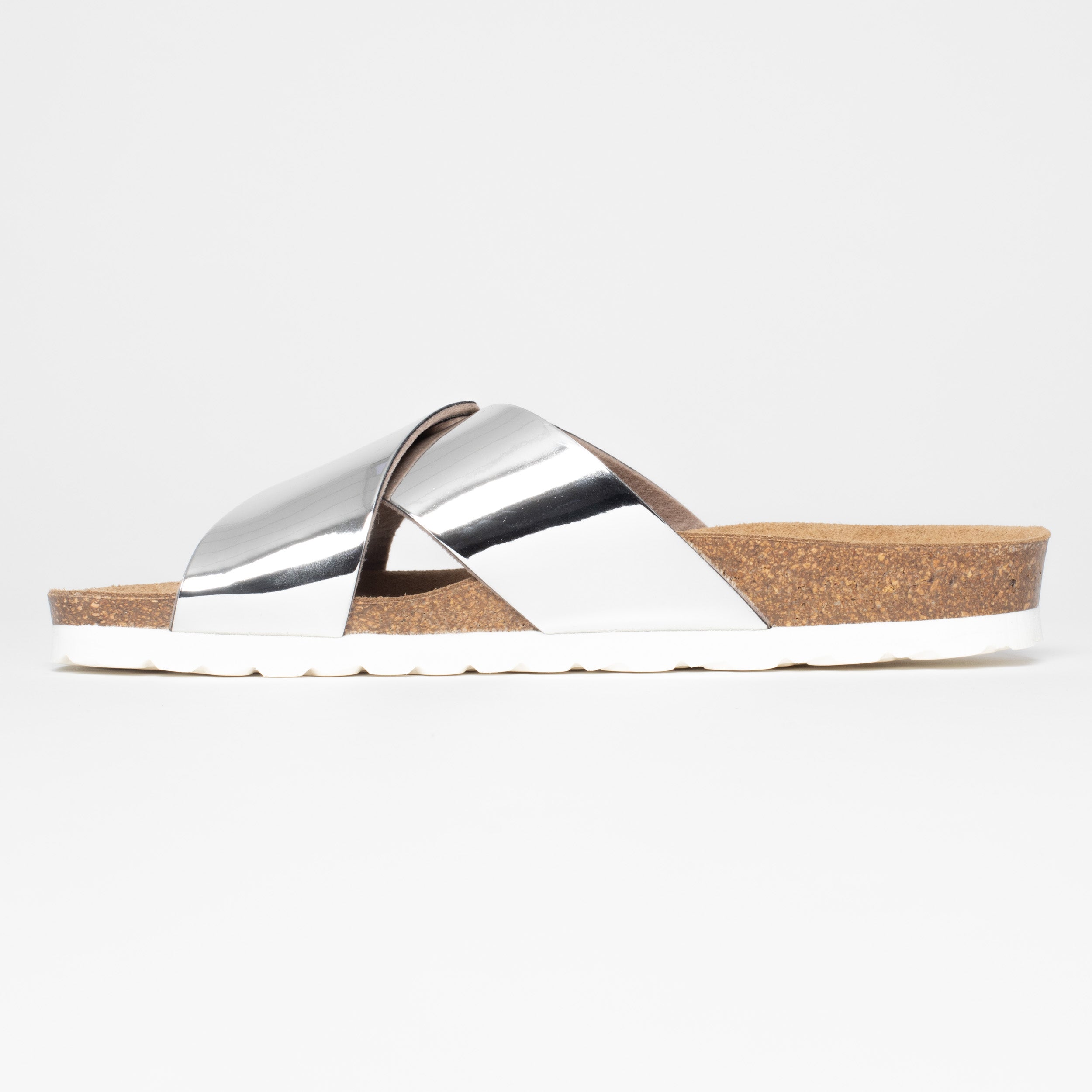 Sandalias Era 2 Tiras Plata