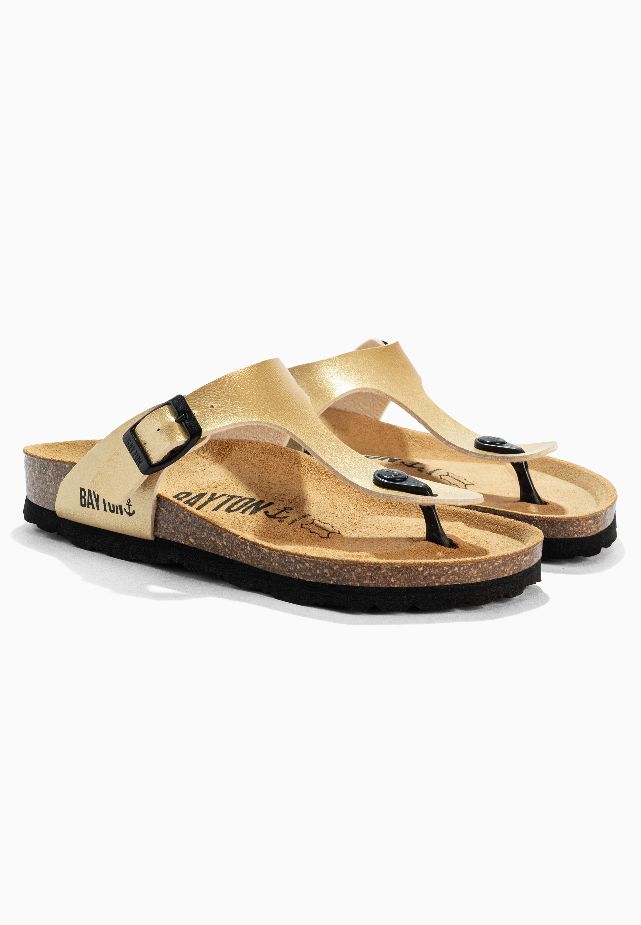 Gold Mercury Toe-Strap Sandals
