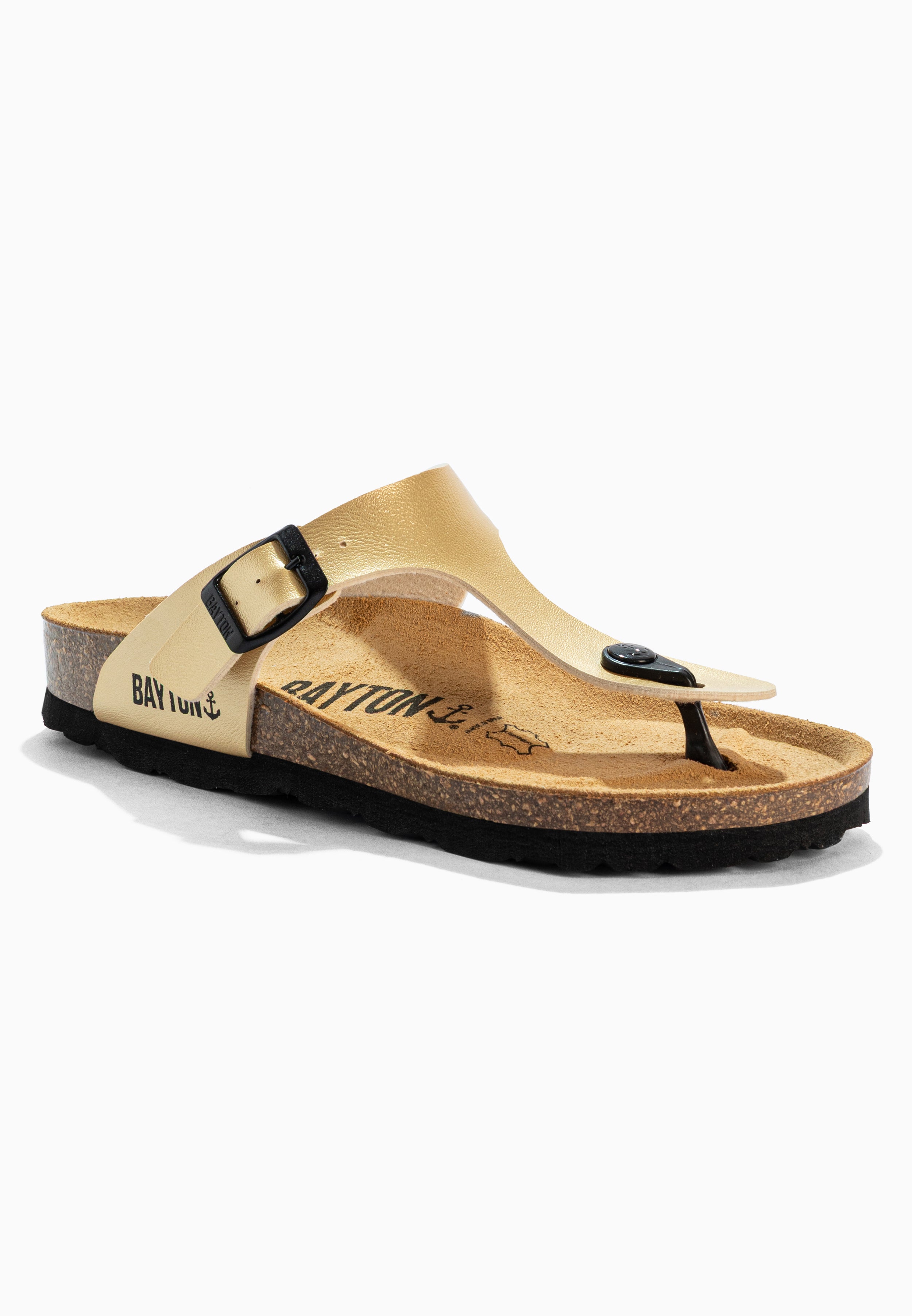 Gold Mercury Toe-Strap Sandals