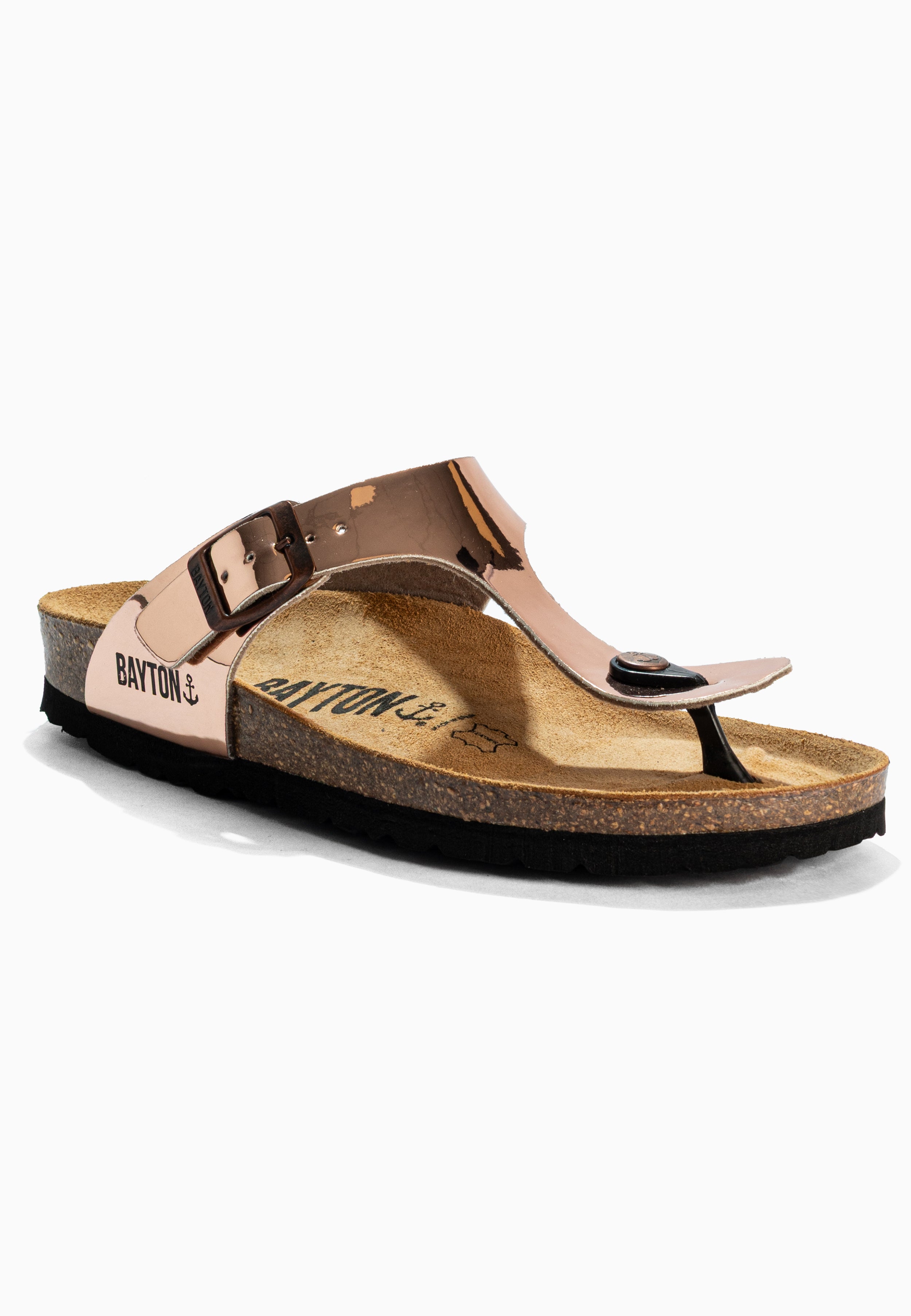 Gold Rose Mercury Sandals with Toe Posts
