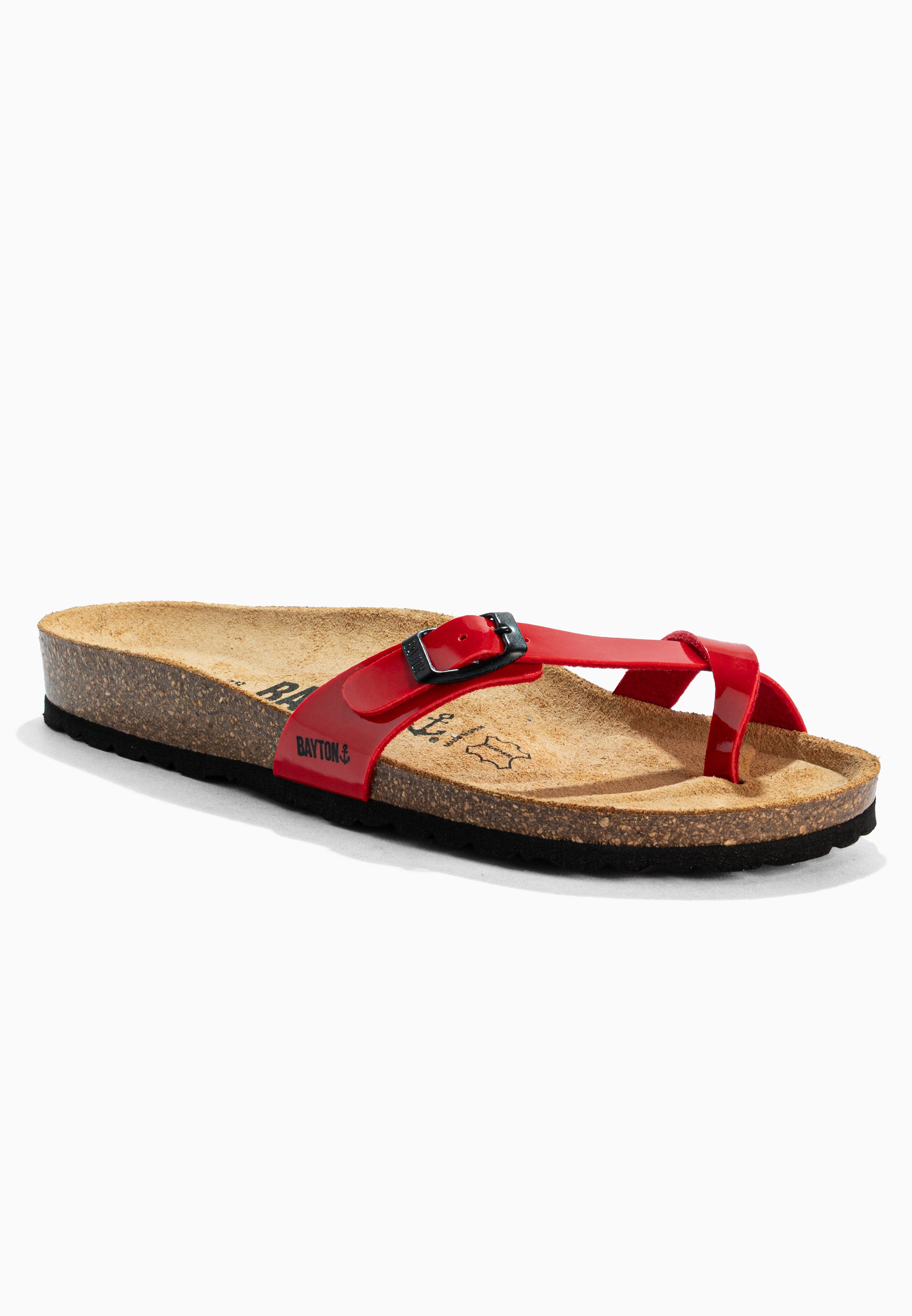 Junon Red Toe-Strap Sandals