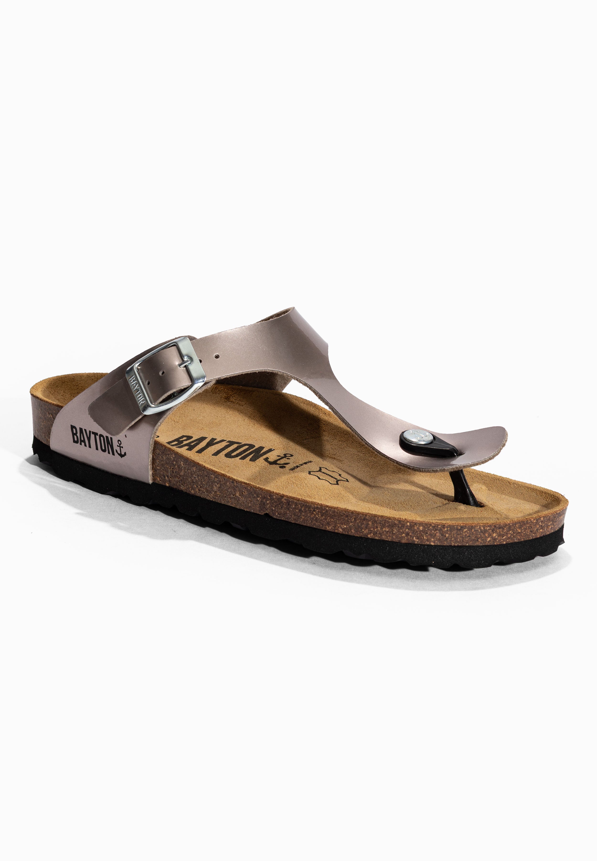 Taupe Mercure Toe-Strap Sandals
