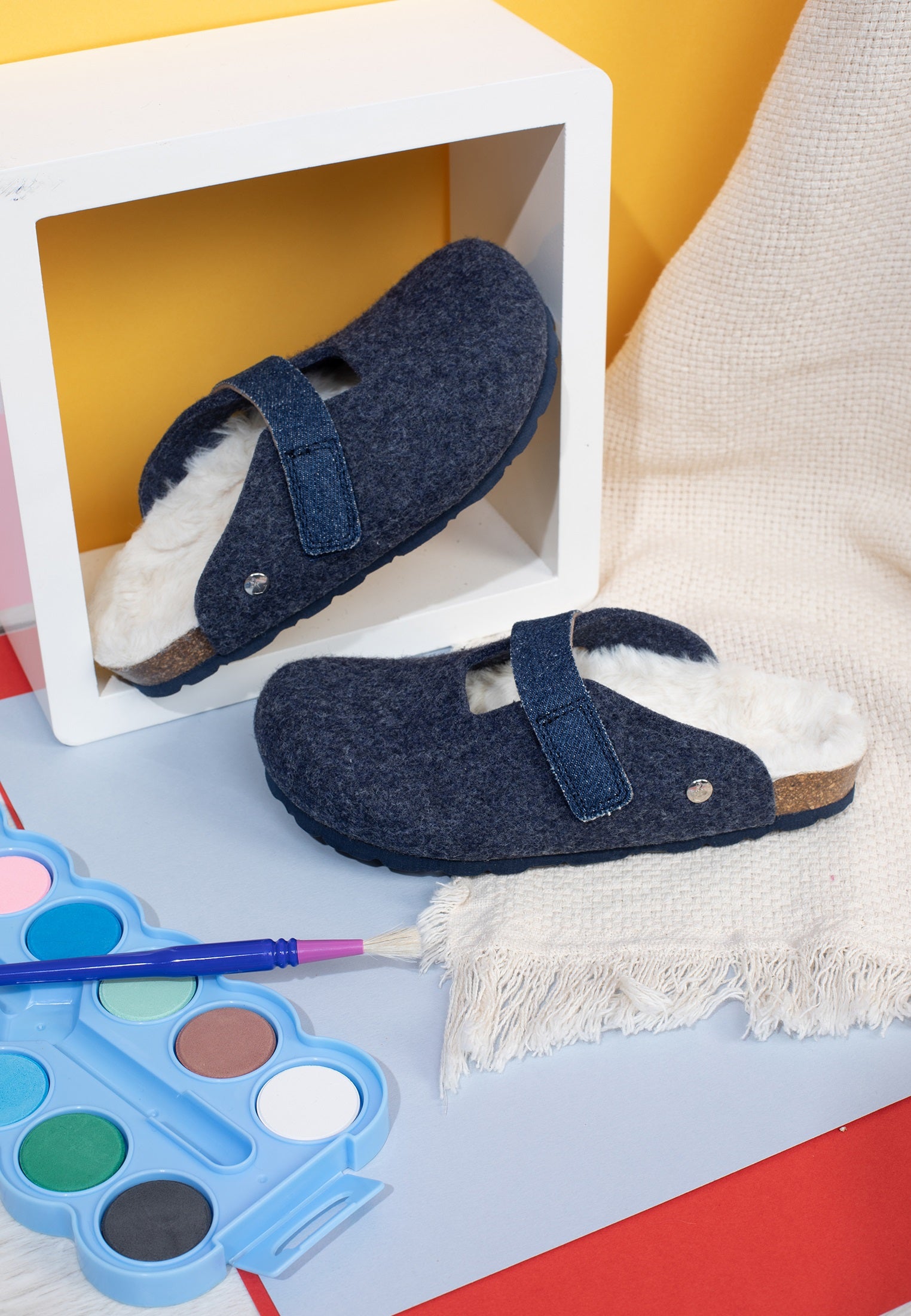 Semnoz Navy Blue Clogs