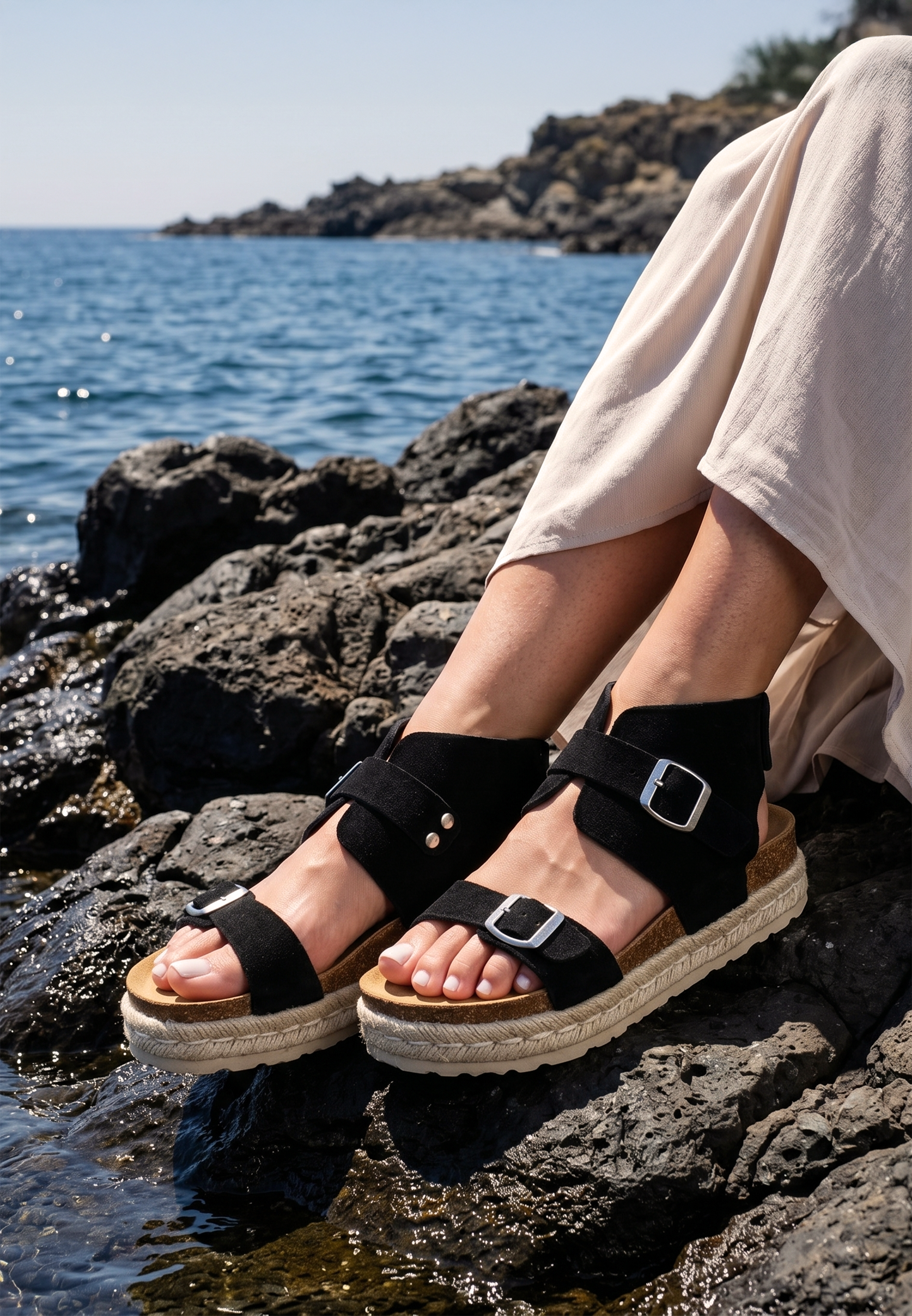 Sandalias Plataforma Dubbo Negro