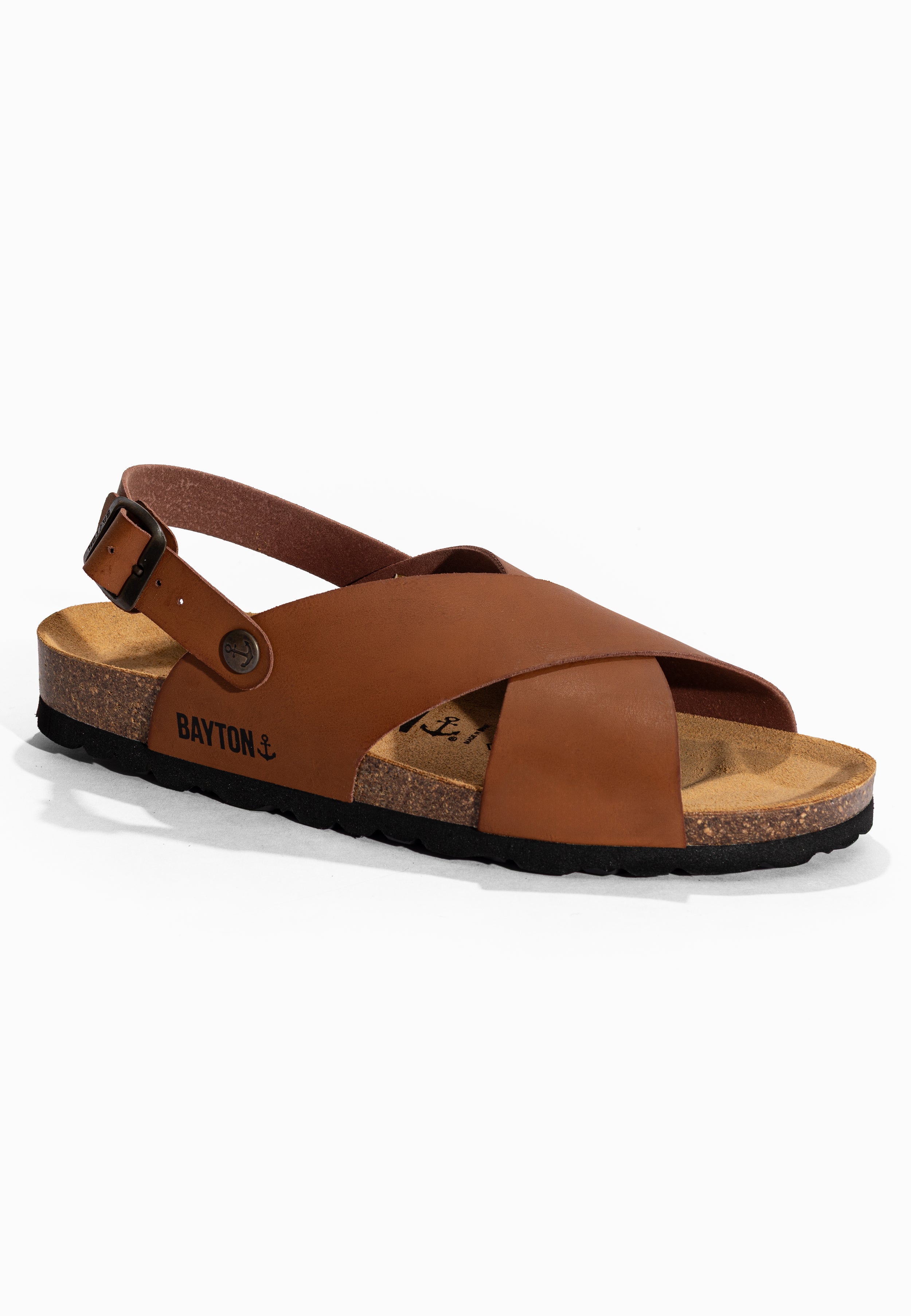 Brown Tweed Multi-Strap Sandals