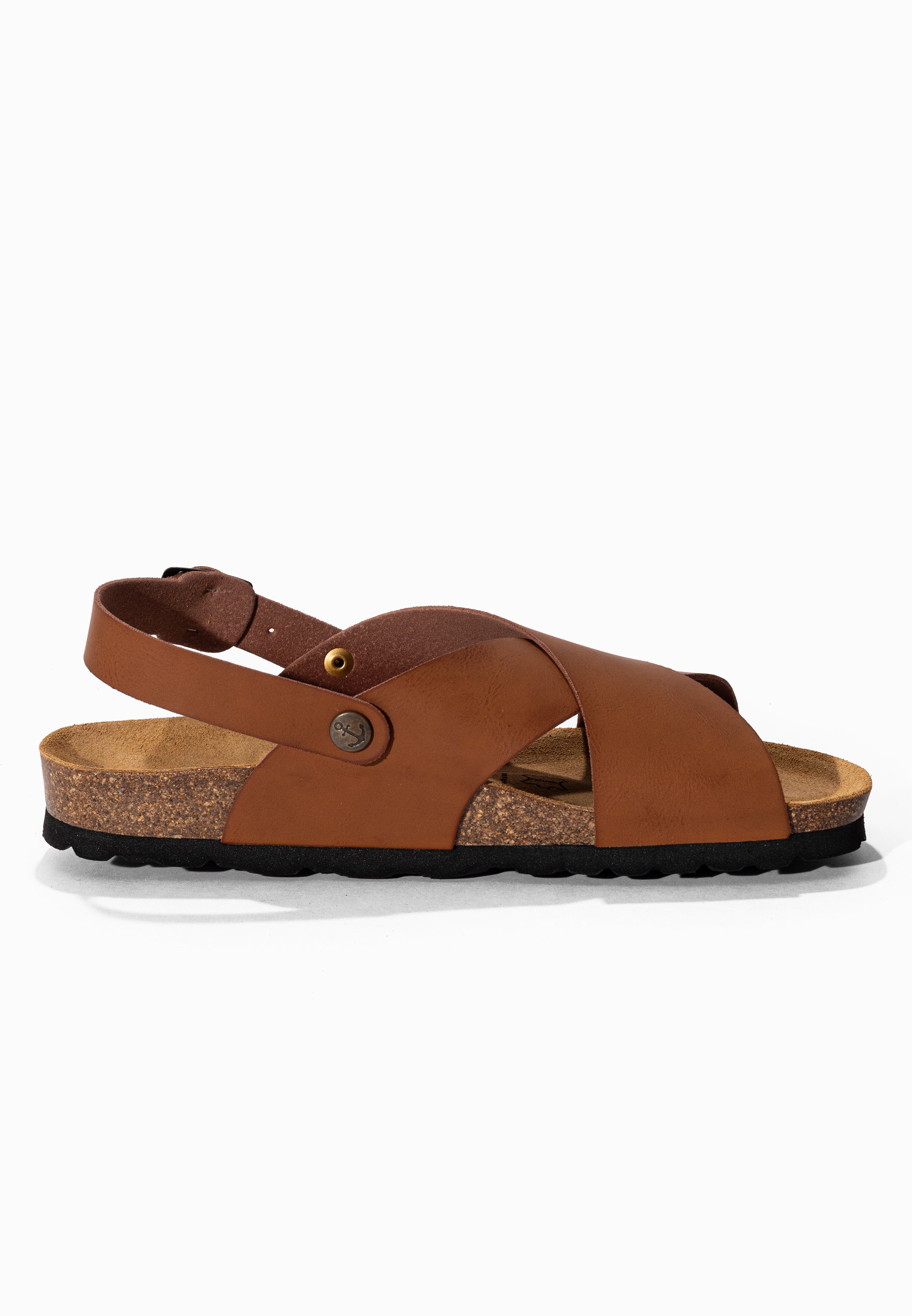 Brown Tweed Multi-Strap Sandals