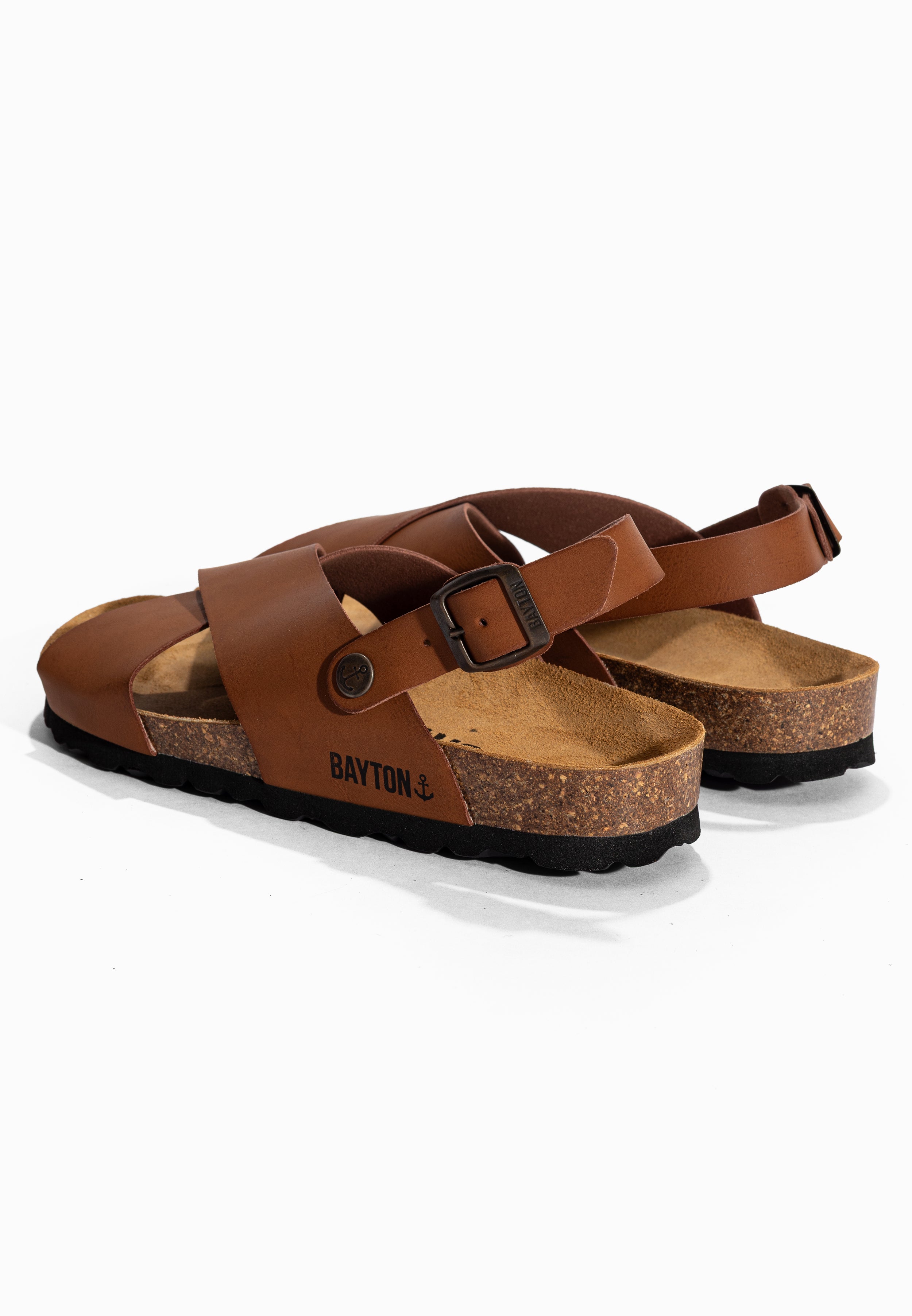 Brown Tweed Multi-Strap Sandals