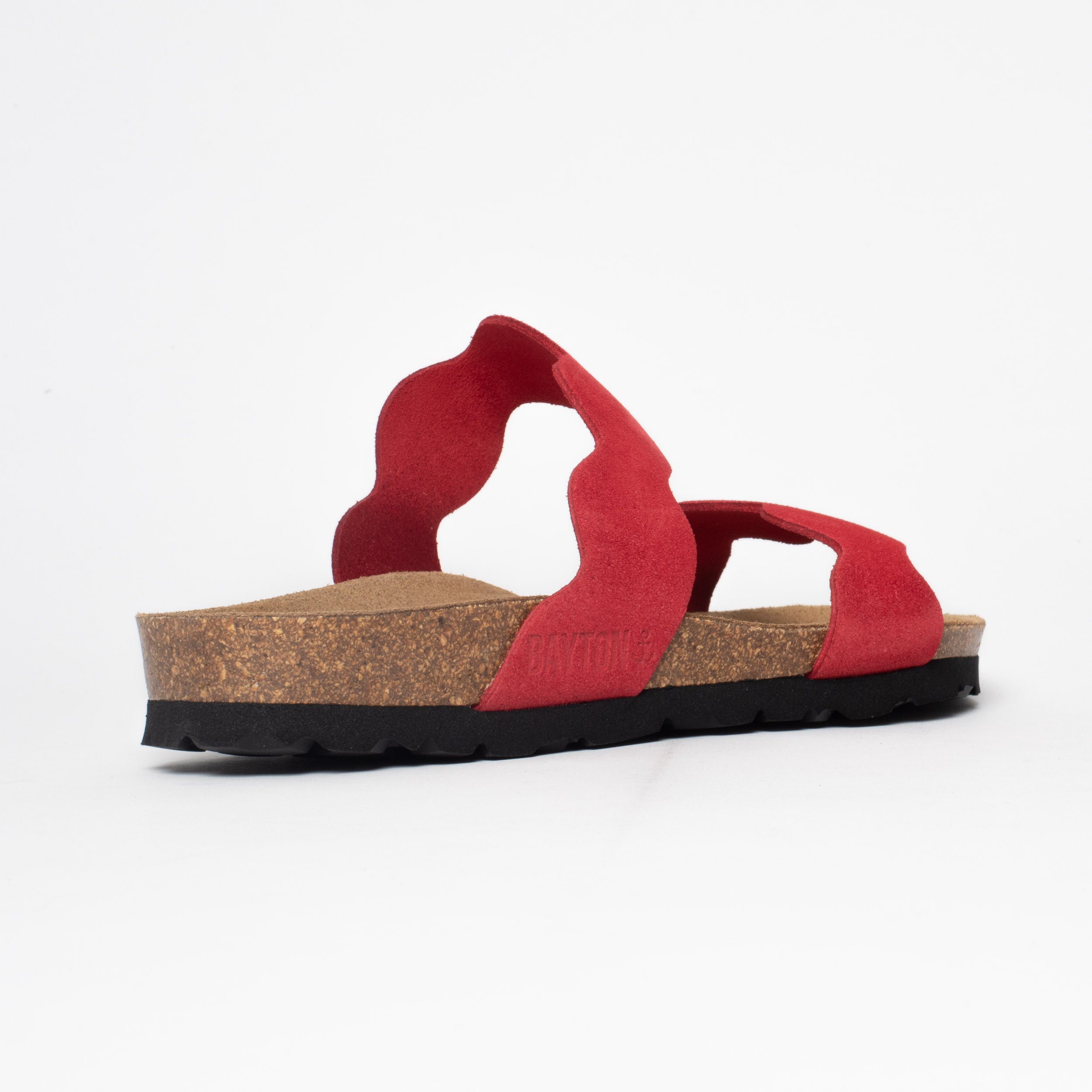 Sandales 2 Brides Wanneroo Rouge en Cuir Suédé