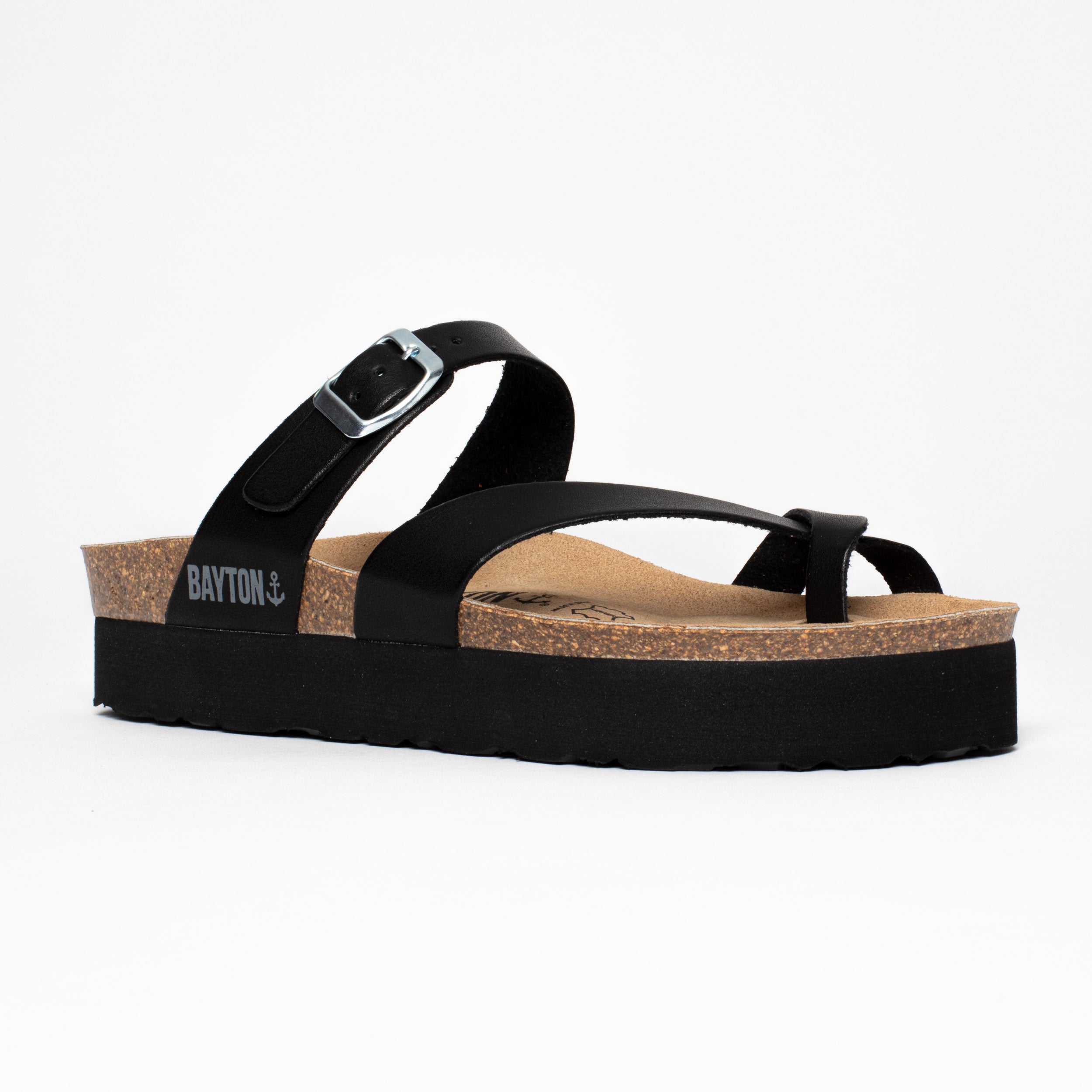 Andromac Black Platform Sandals