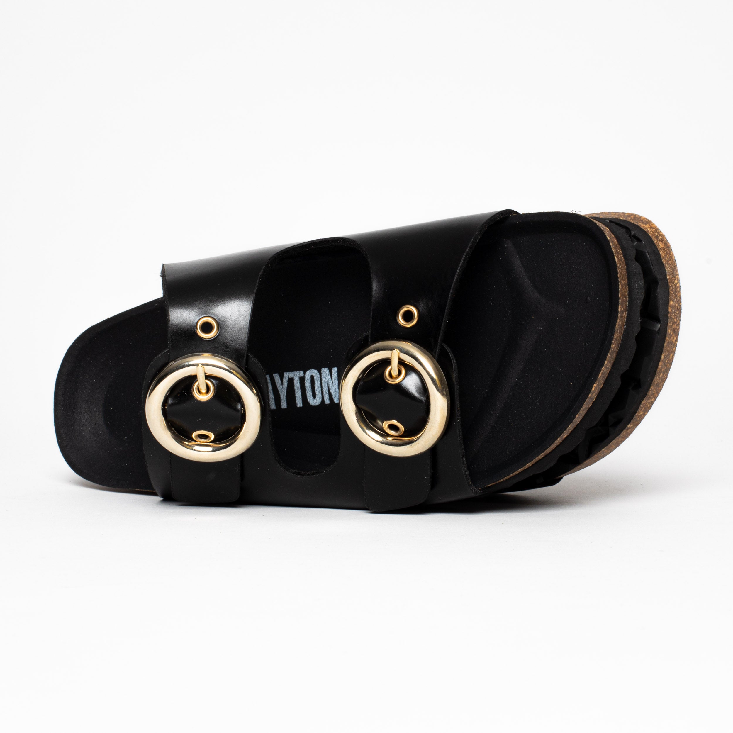 Ceuta Black 2 Strap Sandals